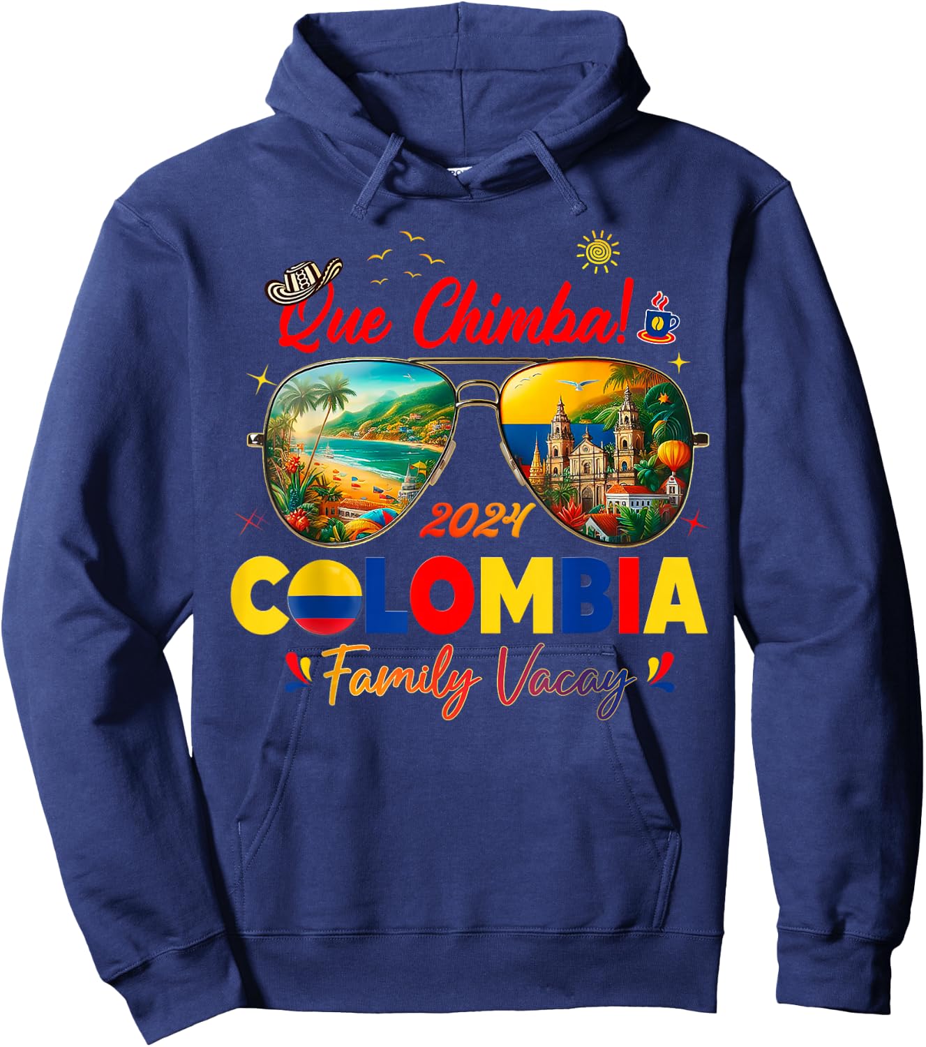 Colombia Vacation Cartagena Trip Crew Hoodie - Hoodie | Navy