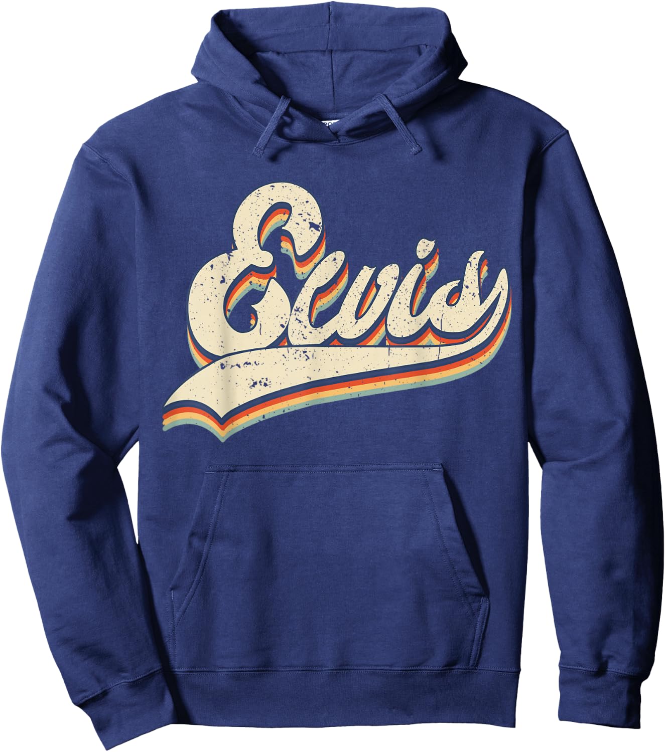 Elvis Name Personalized Vintage Retro Men Women Hoodie - Hoodie | Navy