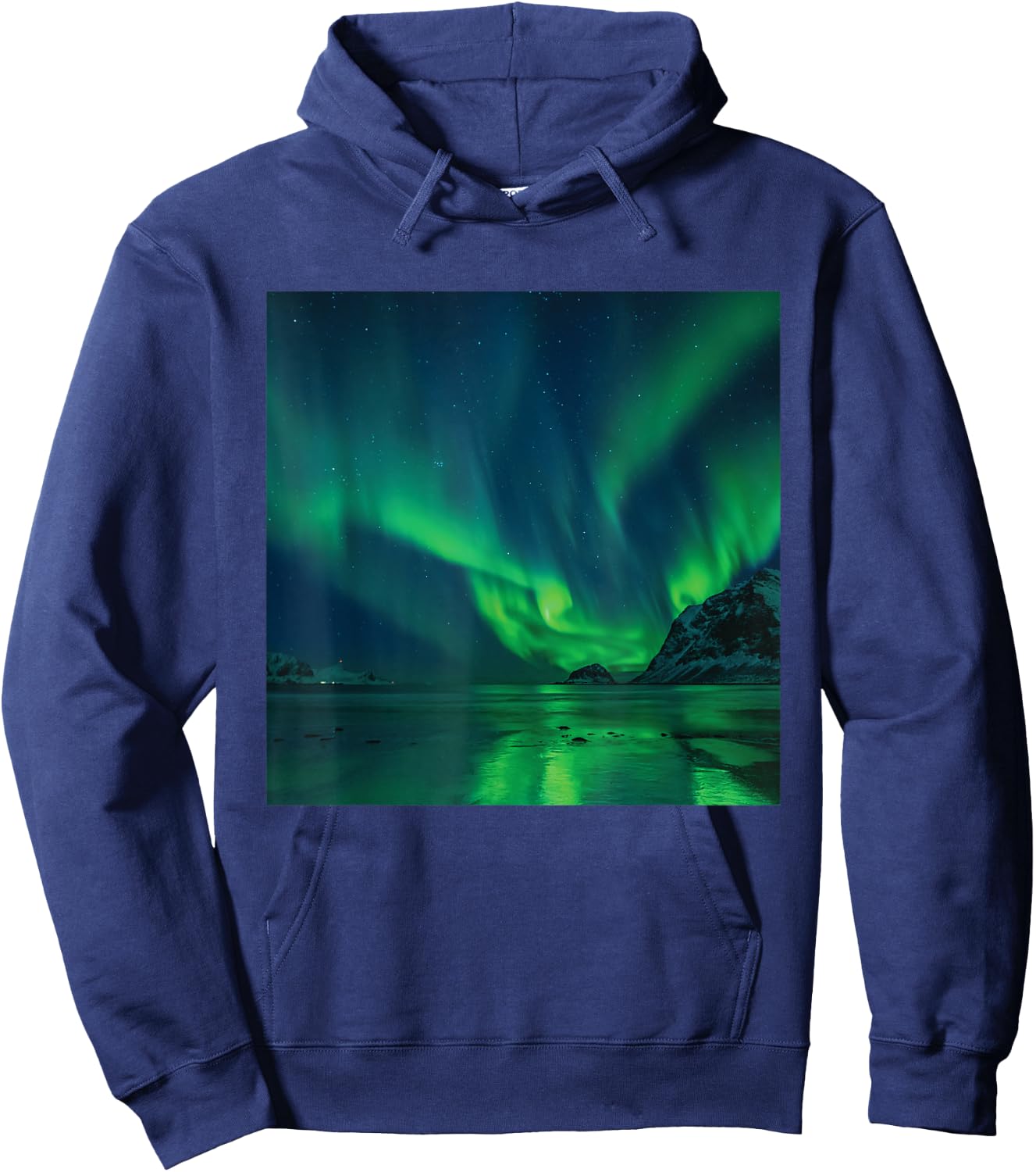 Aurora Borealis I Polar Lights Iceland Vacation Hoodie - Hoodie | Navy