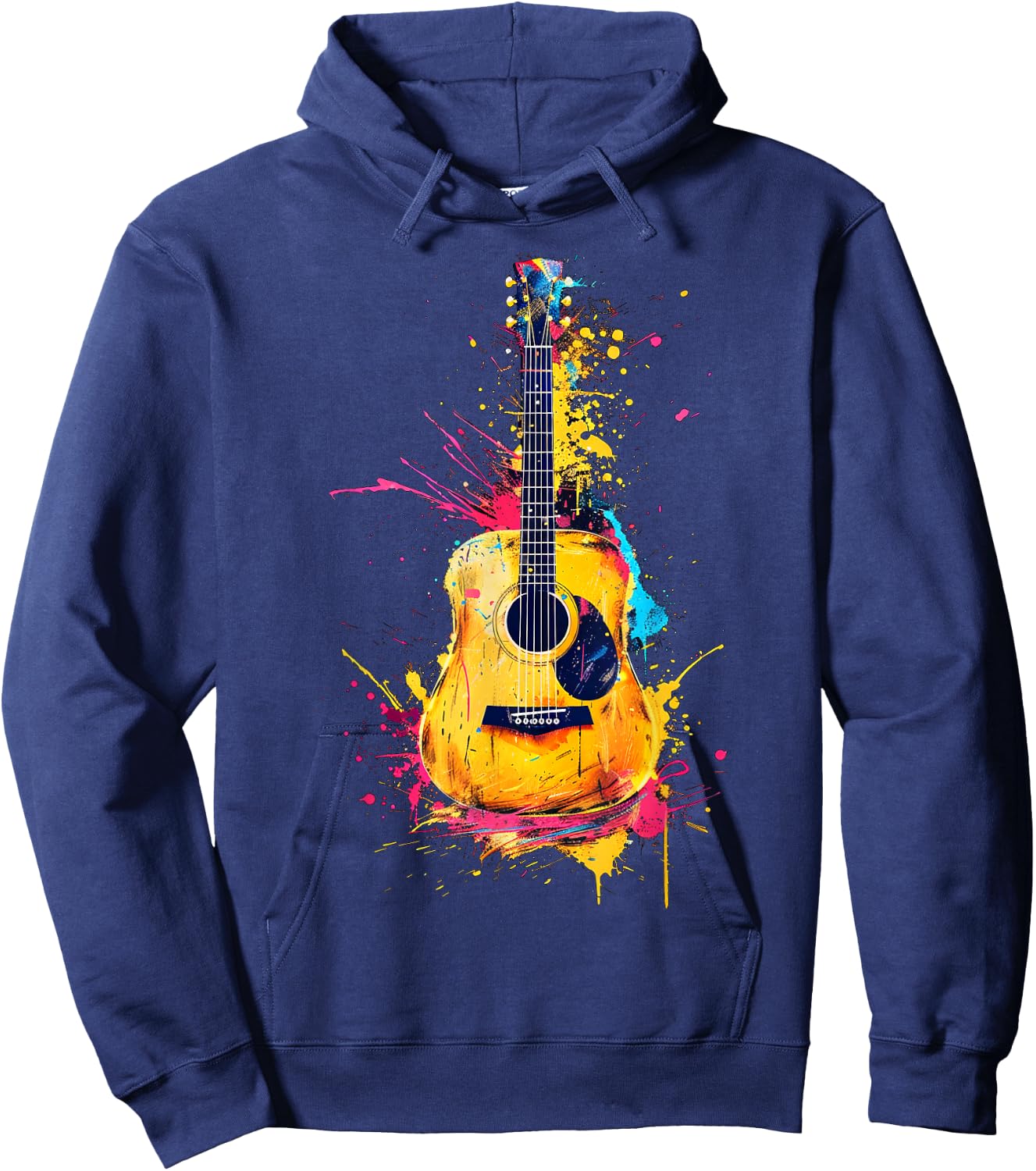 Men, Women and Kids Acoustic Guitar Hoodie - Hoodie | Navy