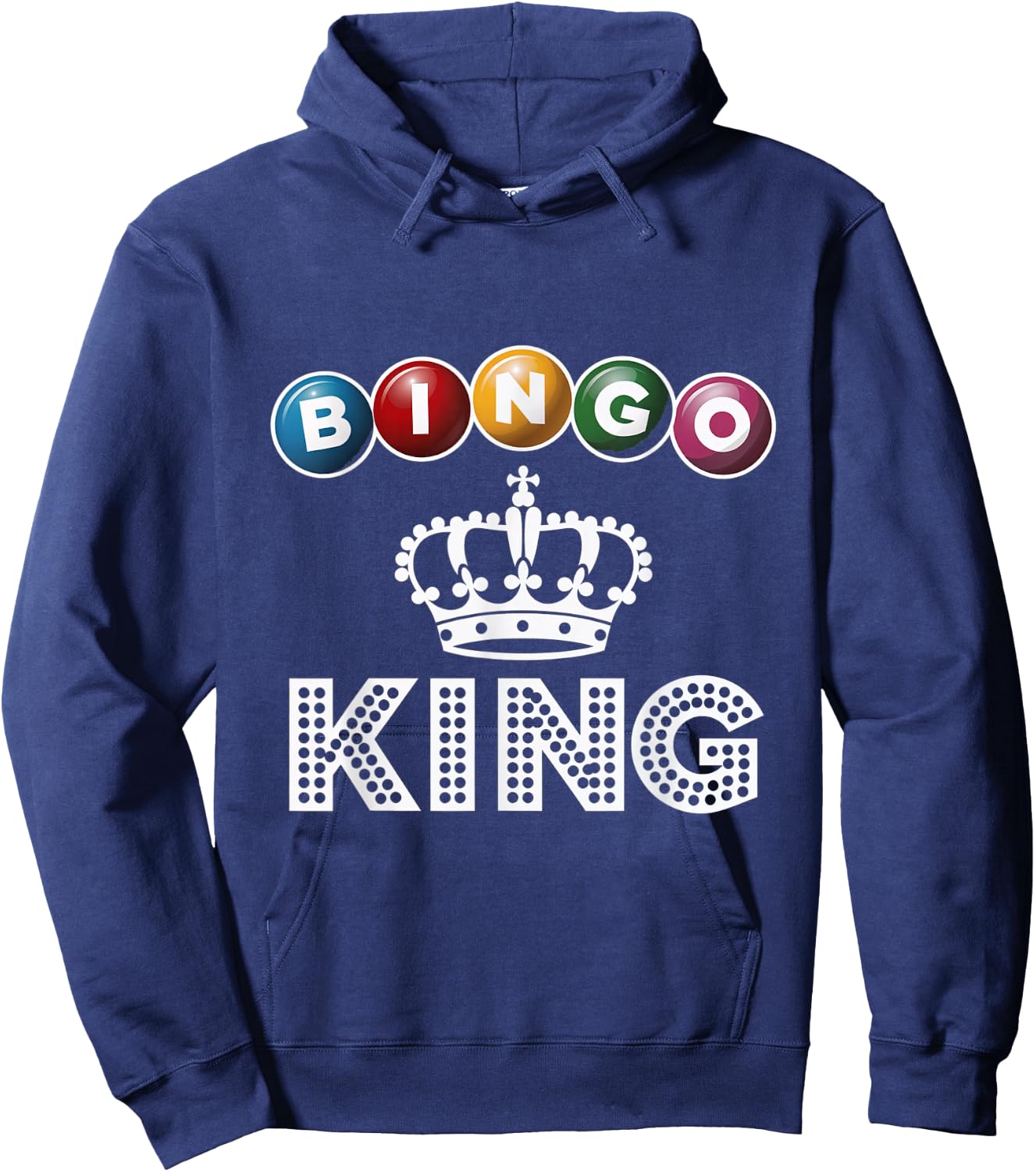 Bingo King Crown Winner Game Night Bingo Hoodie - Hoodie | Navy