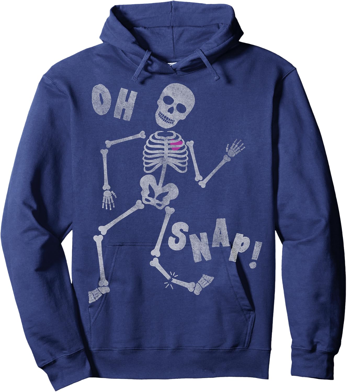 Halloween Oh Snap Skeleton Broken Leg Hoodie - Hoodie | Navy