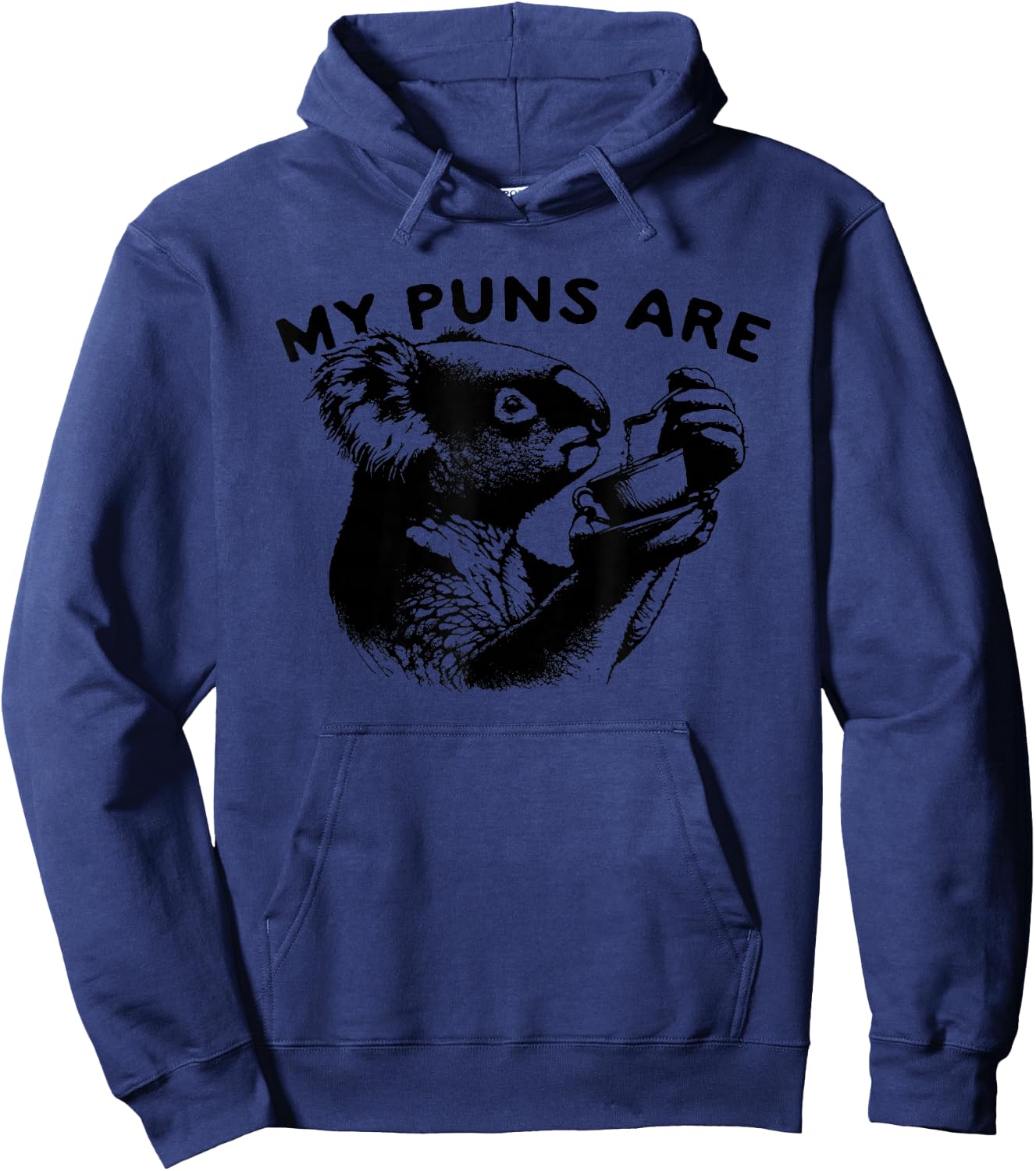 My Puns Are Koala Drink Tea Hoodie - Hoodie | Navy