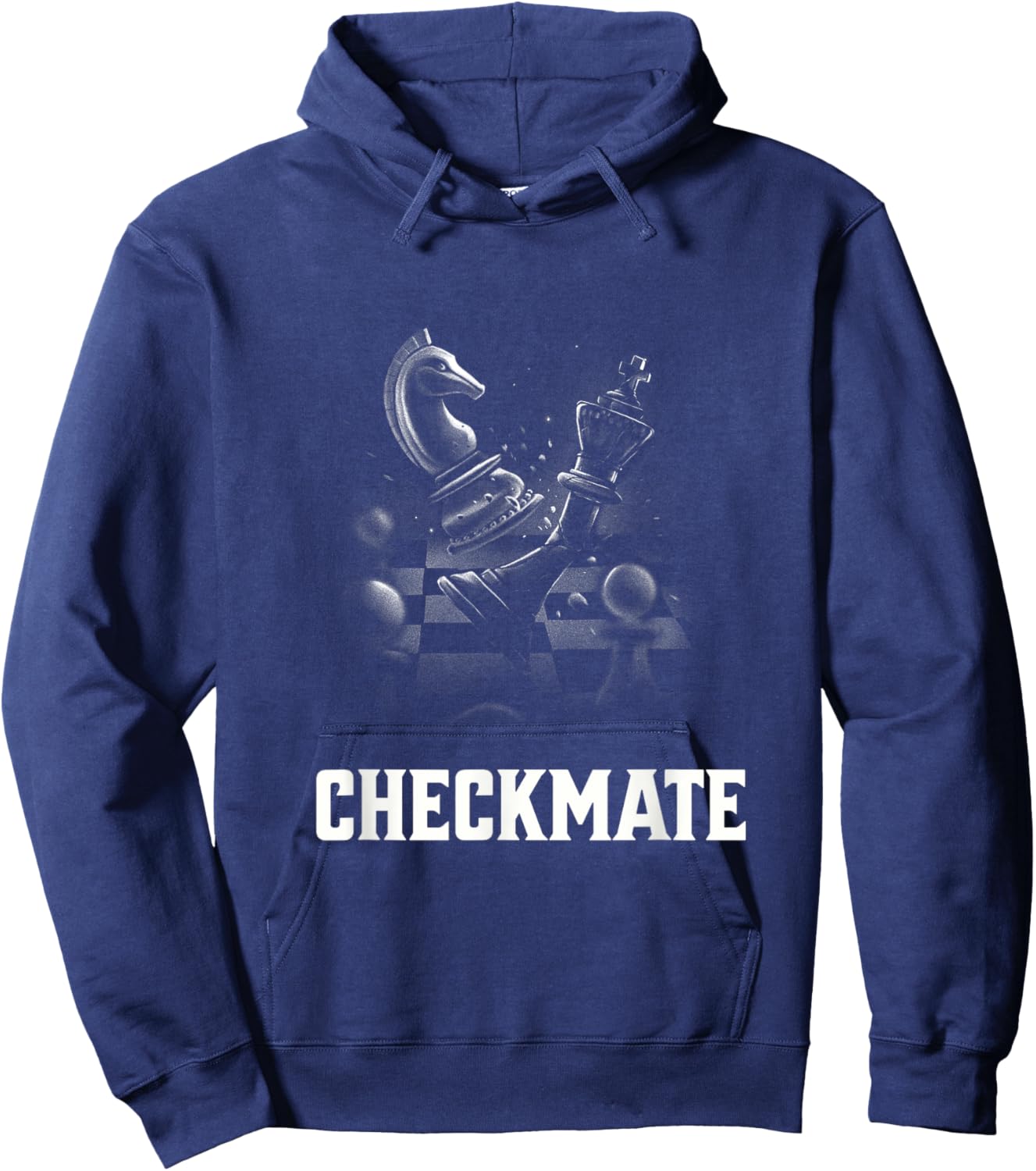 Chess for Boys with Chess Pieces and Checkmate Hoodie - Hoodie | Navy