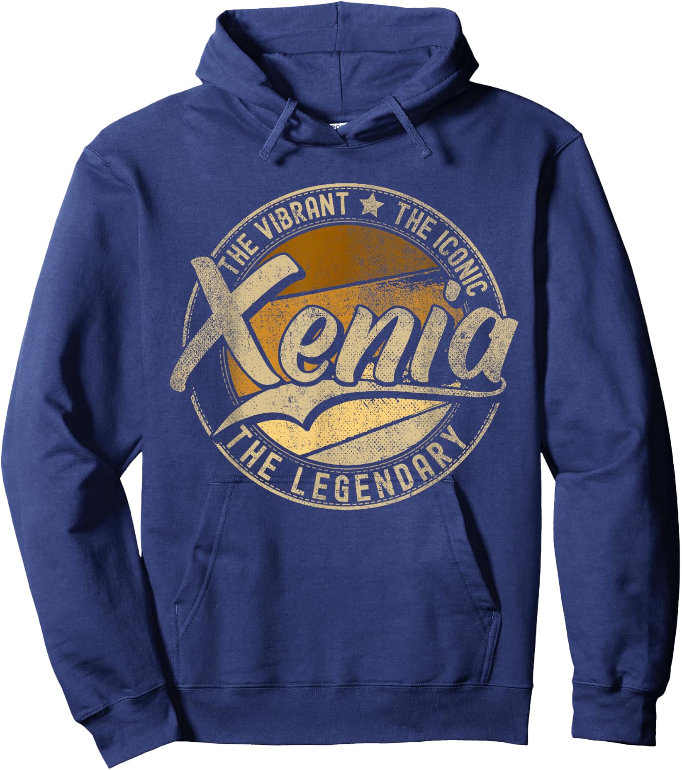 Xenia OH | Ohio | Vintage Distressed Hoodie - Hoodie | Navy