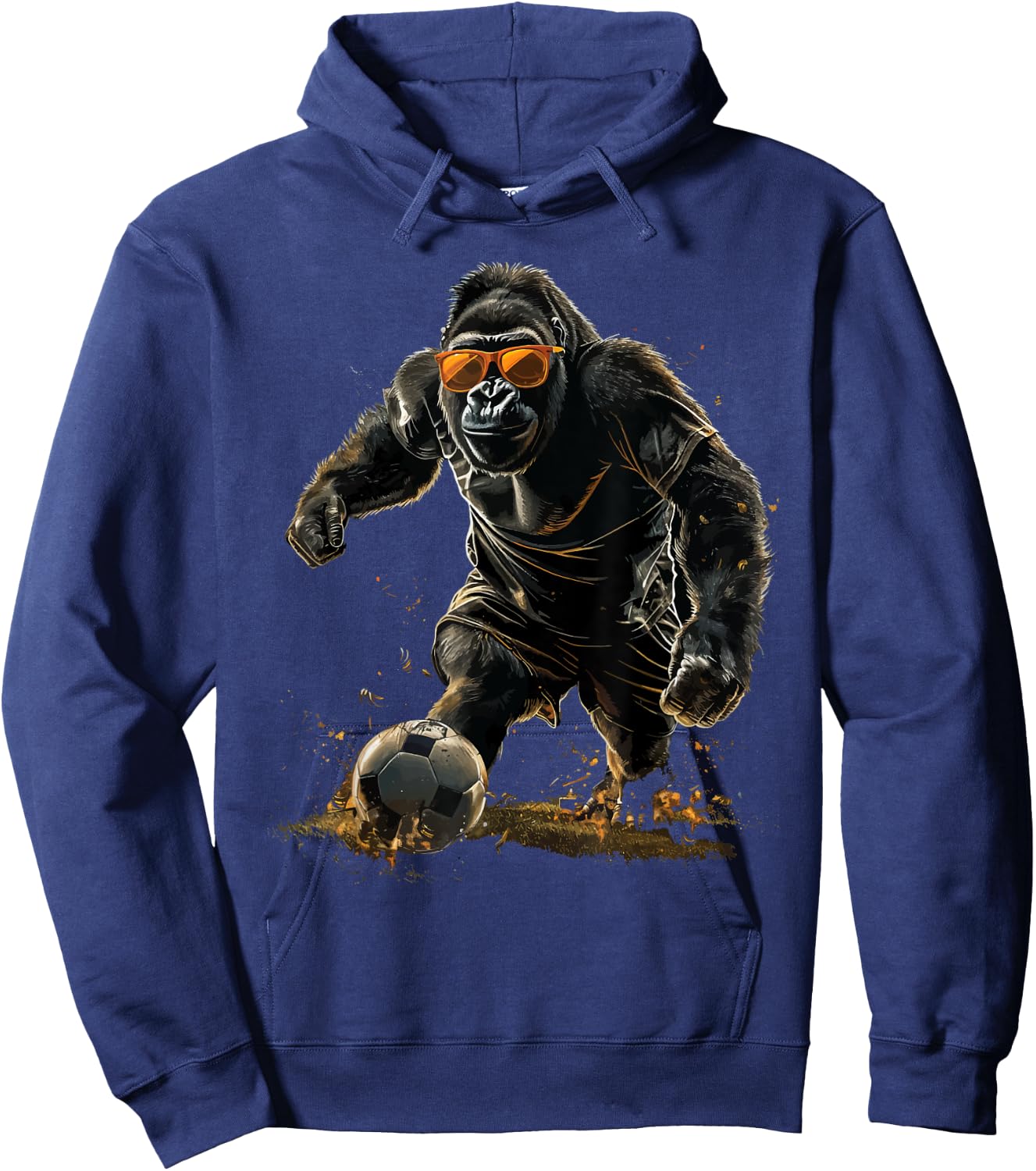 Gorilla Soccer Football Hoodie - Hoodie | Navy