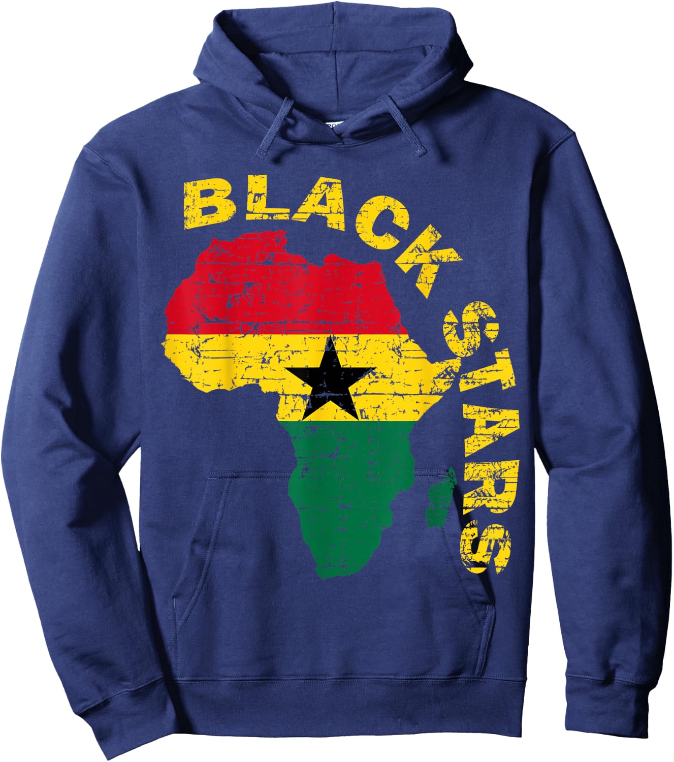 Blackstars of Ghana African soccer Hoodie - Hoodie | Navy
