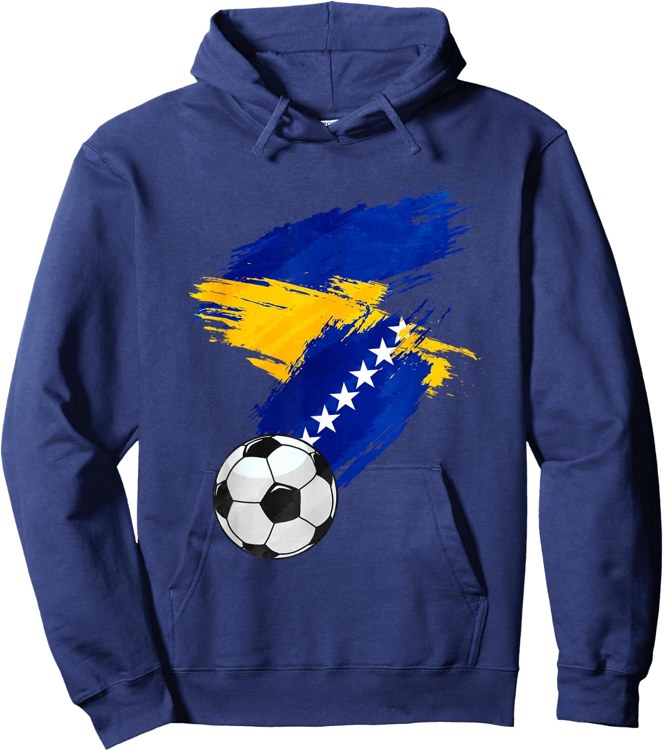 Bosnia and Herzegovina Football Flag Hoodie - Hoodie | Navy