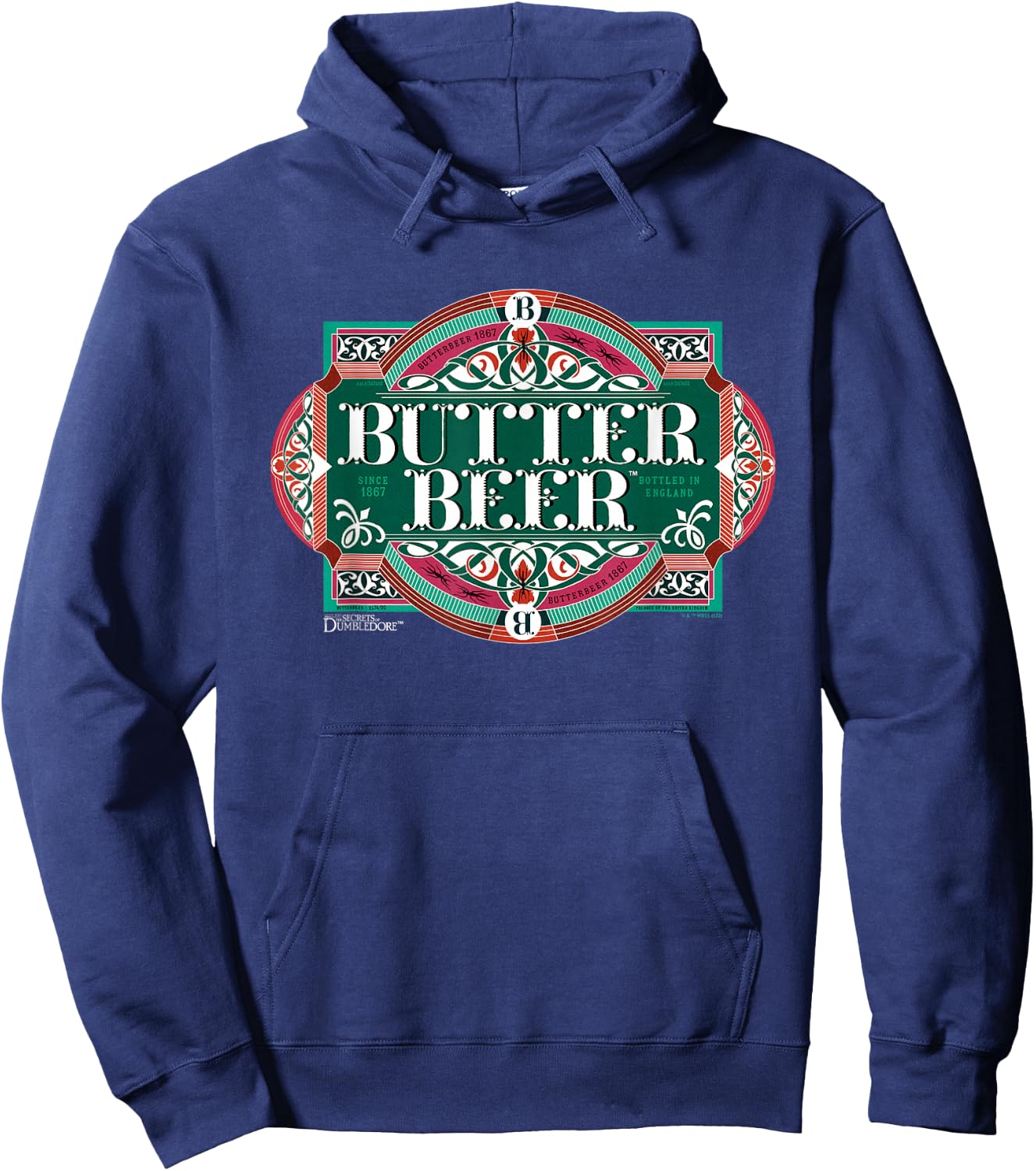 Fantastic Beasts 3 Butter Beer Label Hoodie - Hoodie | Navy