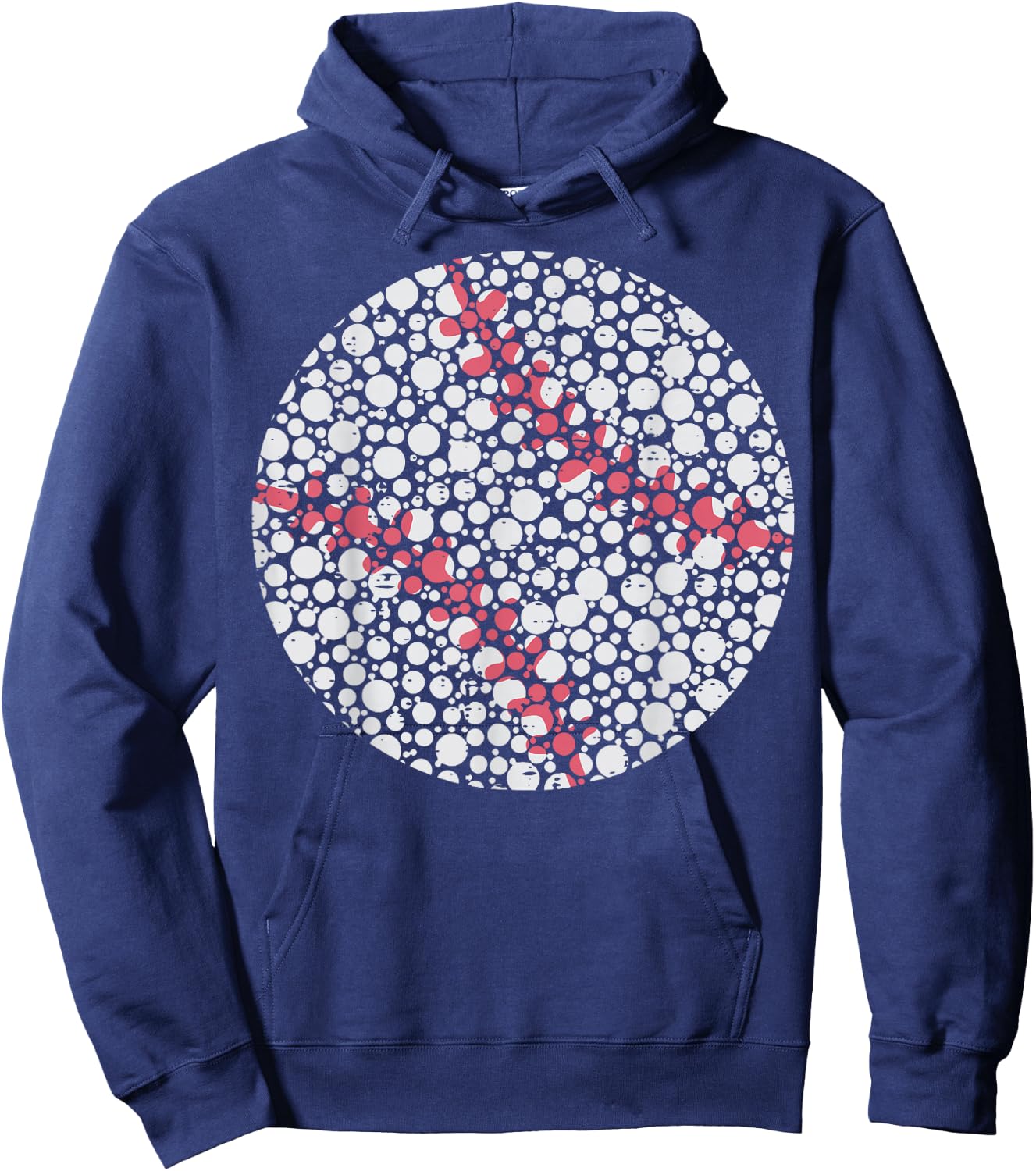 Dot Art Baseball Polka Dots Boys Kid Youth Men Hoodie - Hoodie | Navy