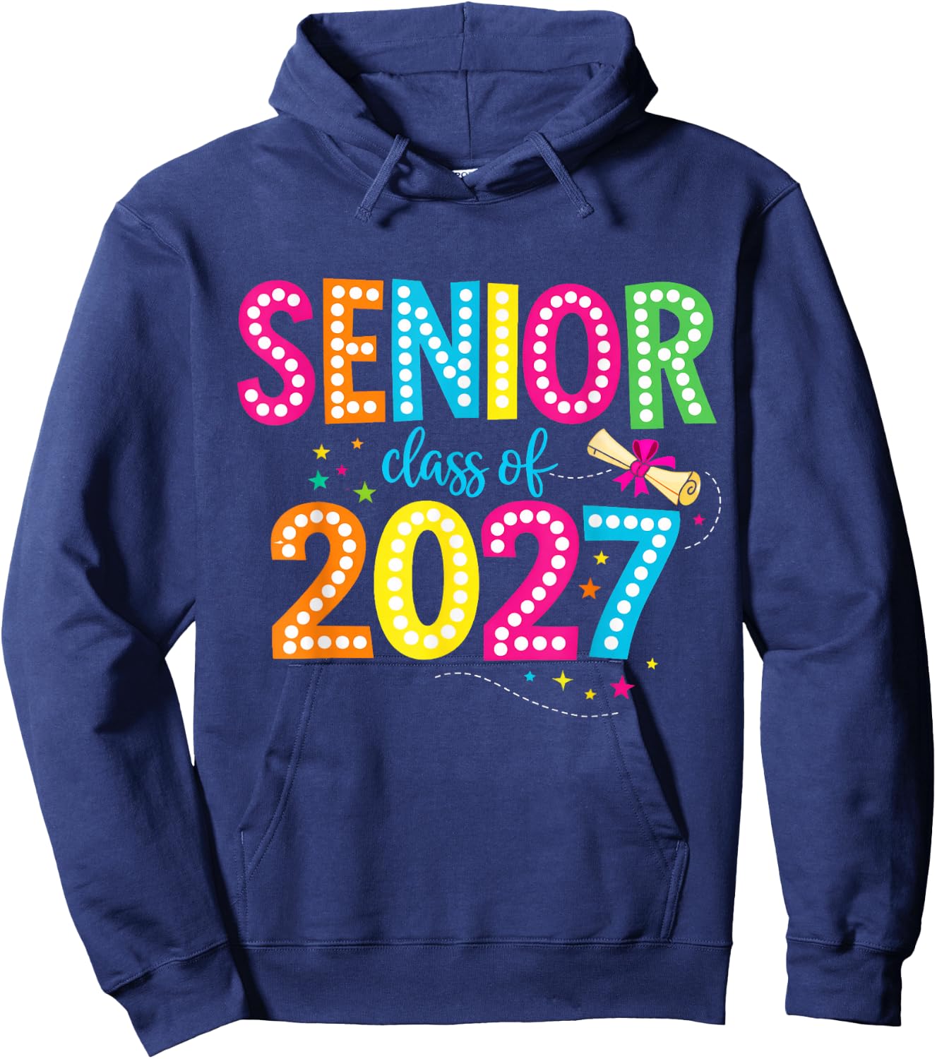 Senior 2027 Countdown Class of 2027 Girls Boys Hoodie - Hoodie | Navy