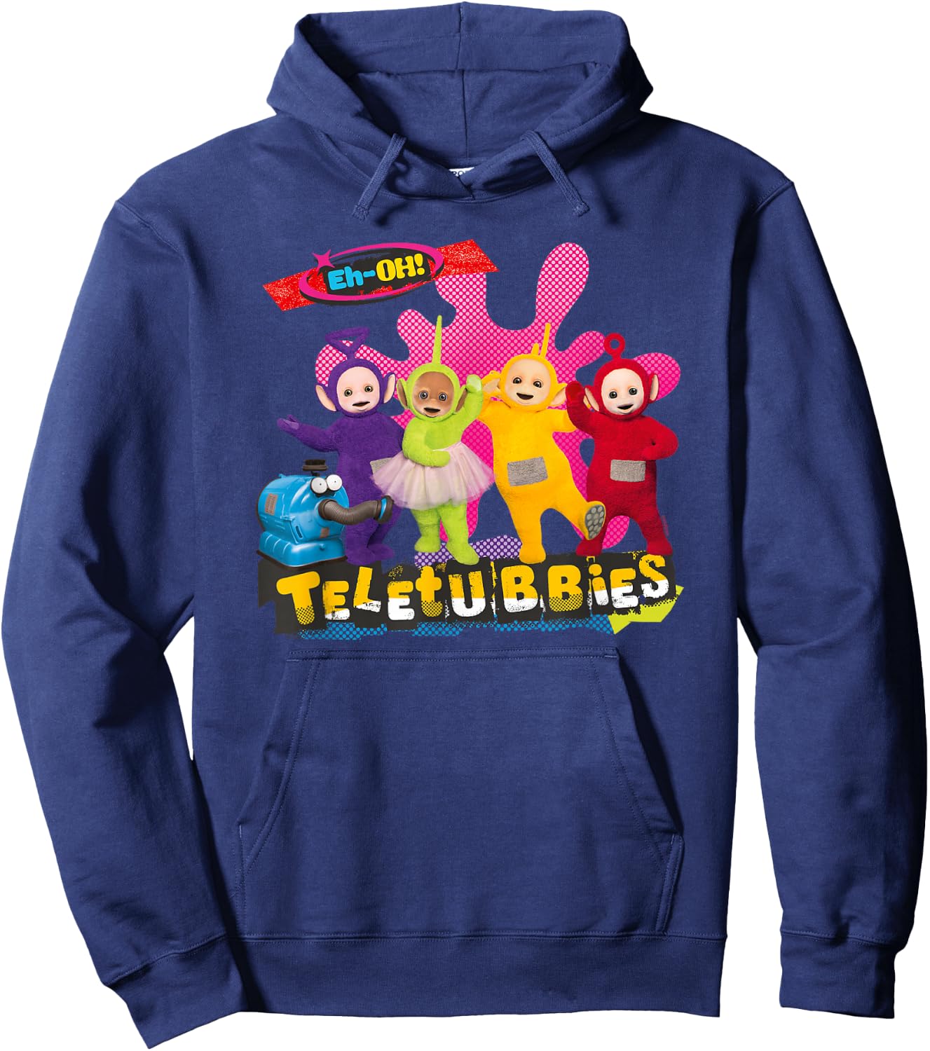 Teletubbies Eh Oh Characters Vacuum Hoodie - Hoodie | Navy