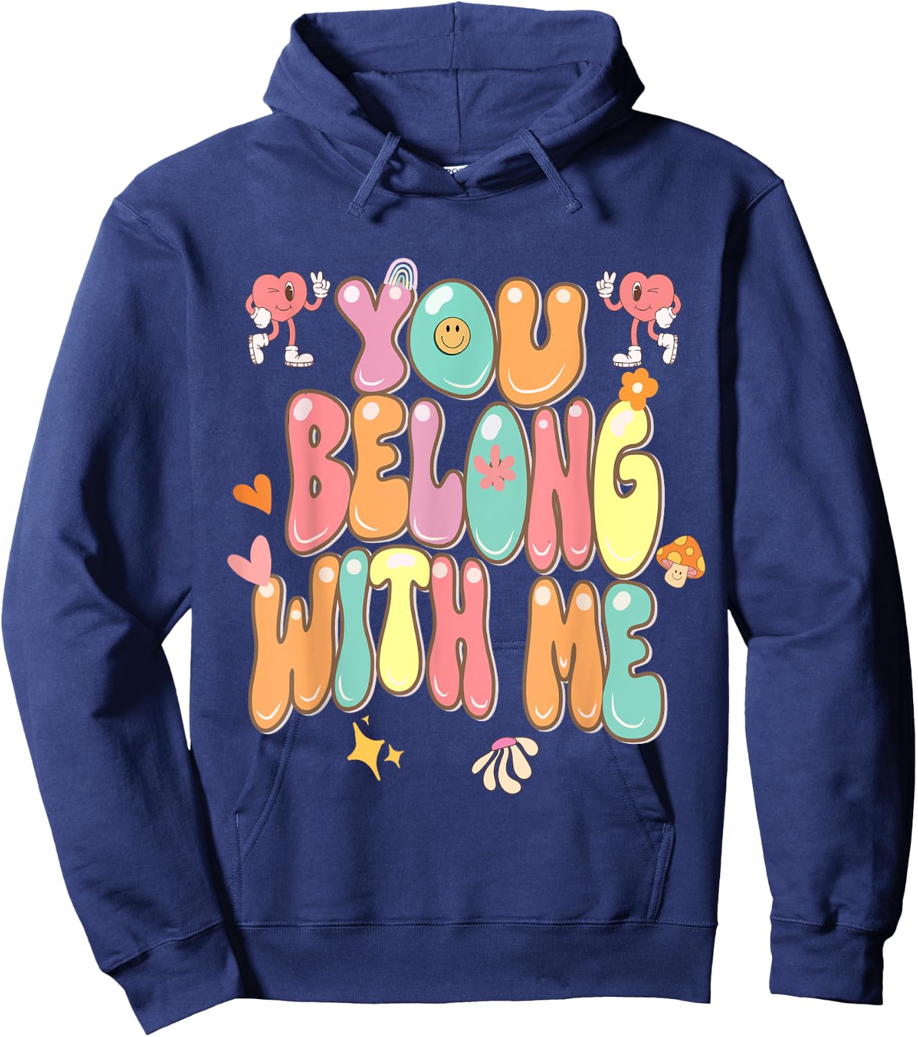 Groovy Valentine - You Belong with Me Hoodie - Hoodie | Navy