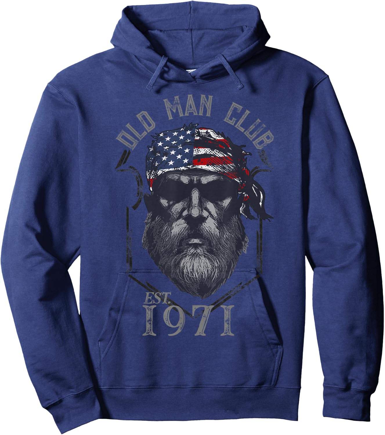 Old Man Club: Established 1971 Hoodie - Hoodie | Navy