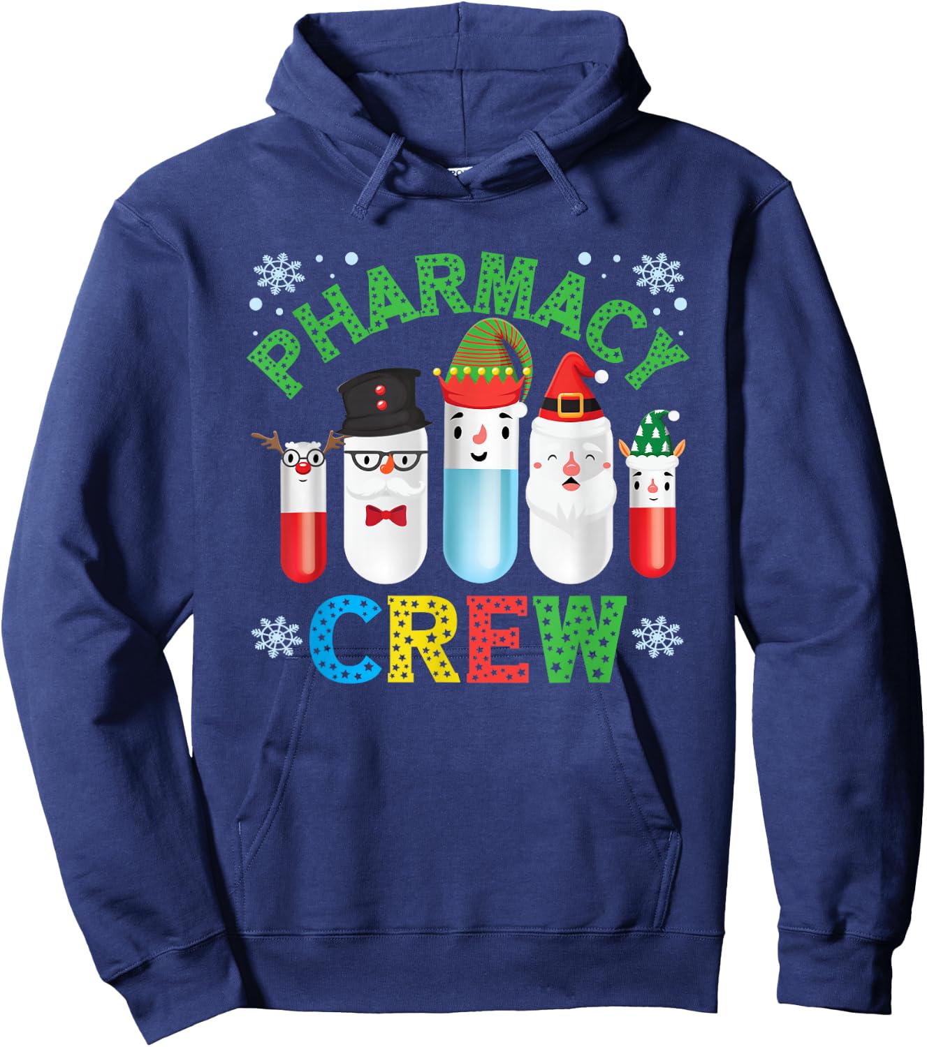 Funny Pharmacy Crew Christmas Pharmacist Gift Hoodie - Hoodie | Navy