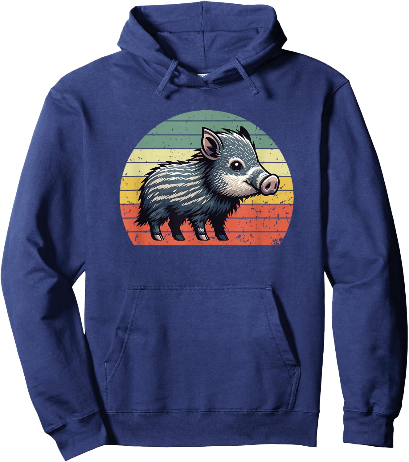 Javelina on a Vintage Sunset, Javelina Hoodie - Hoodie | Navy