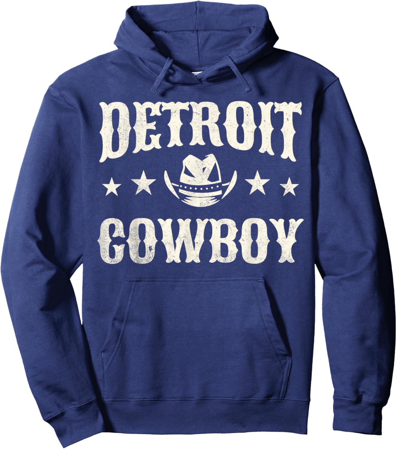 Detroit Cowboy Western Lover Country Music Hoodie - Hoodie | Navy
