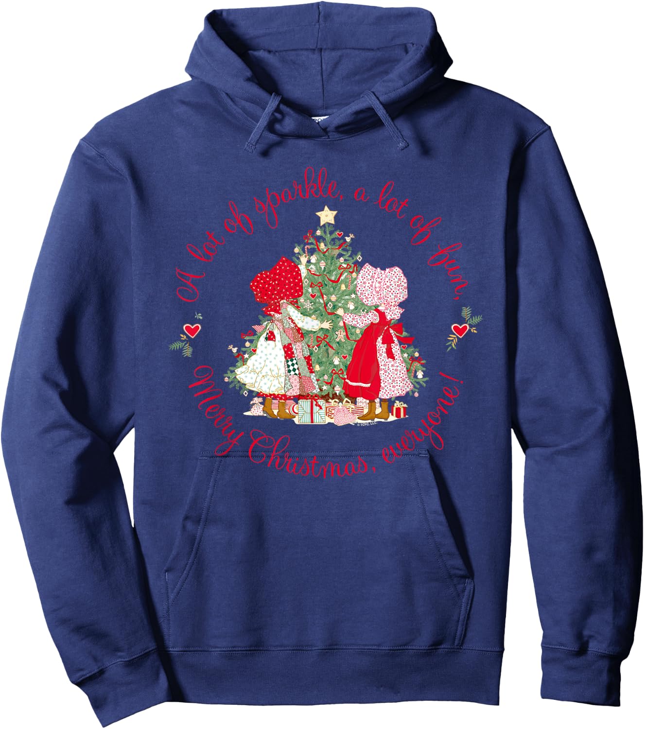 Holly Hobbie Classic Christmas Sparkle And Fun Hoodie - Hoodie | Navy