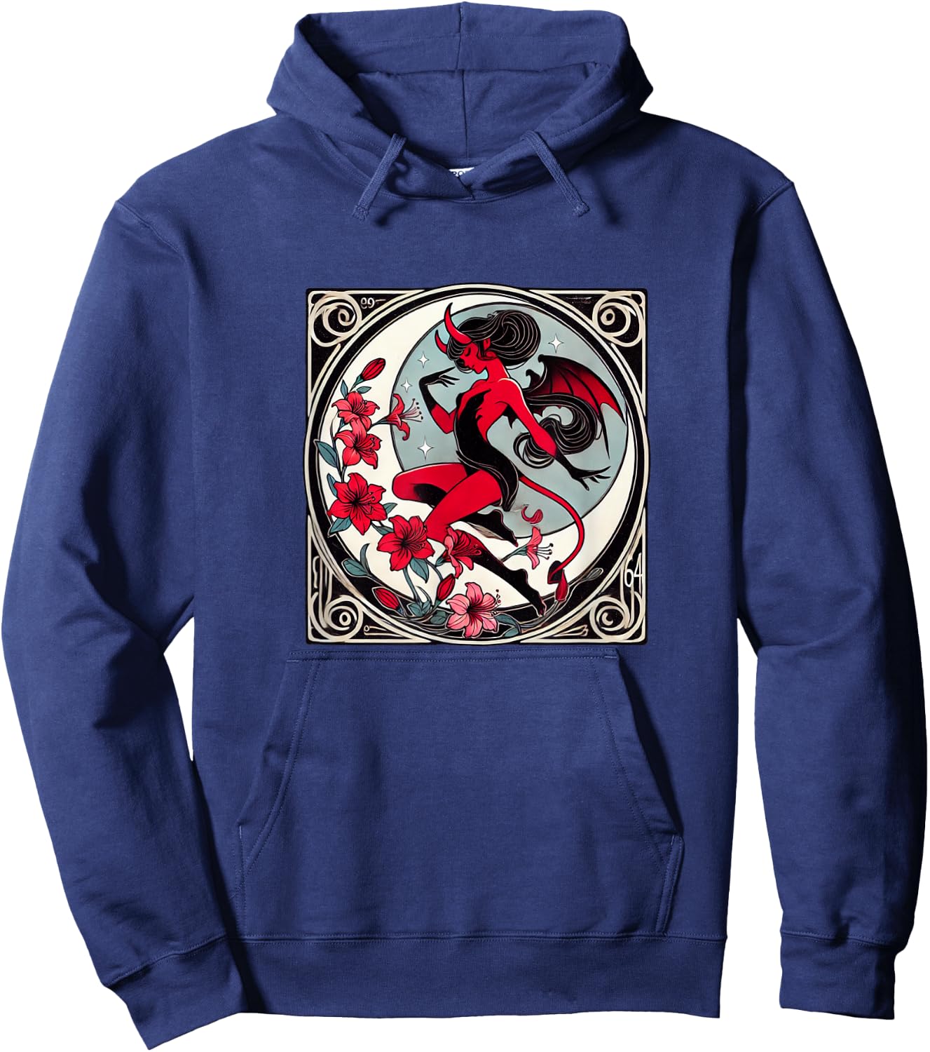 Devil Girl Pinup Illustration Devil girls Hoodie - Hoodie | Navy