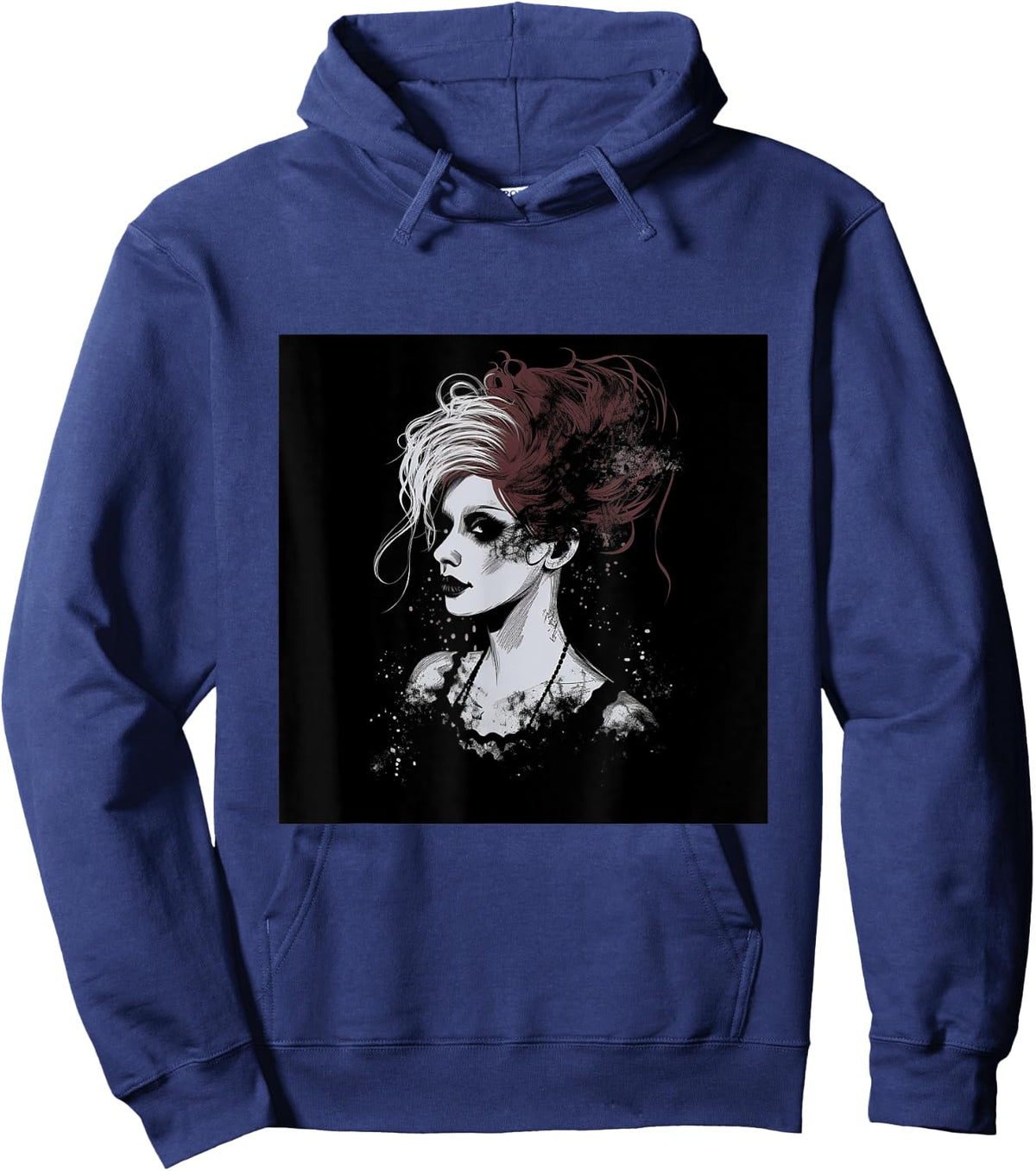 Gothic Woman Emilie Autumn Goth Girl Hoodie - Hoodie | Navy