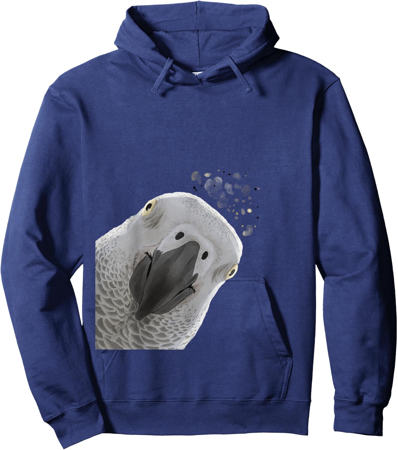 Funny Bird Curious African Gray Parrot Hoodie - Hoodie | Navy