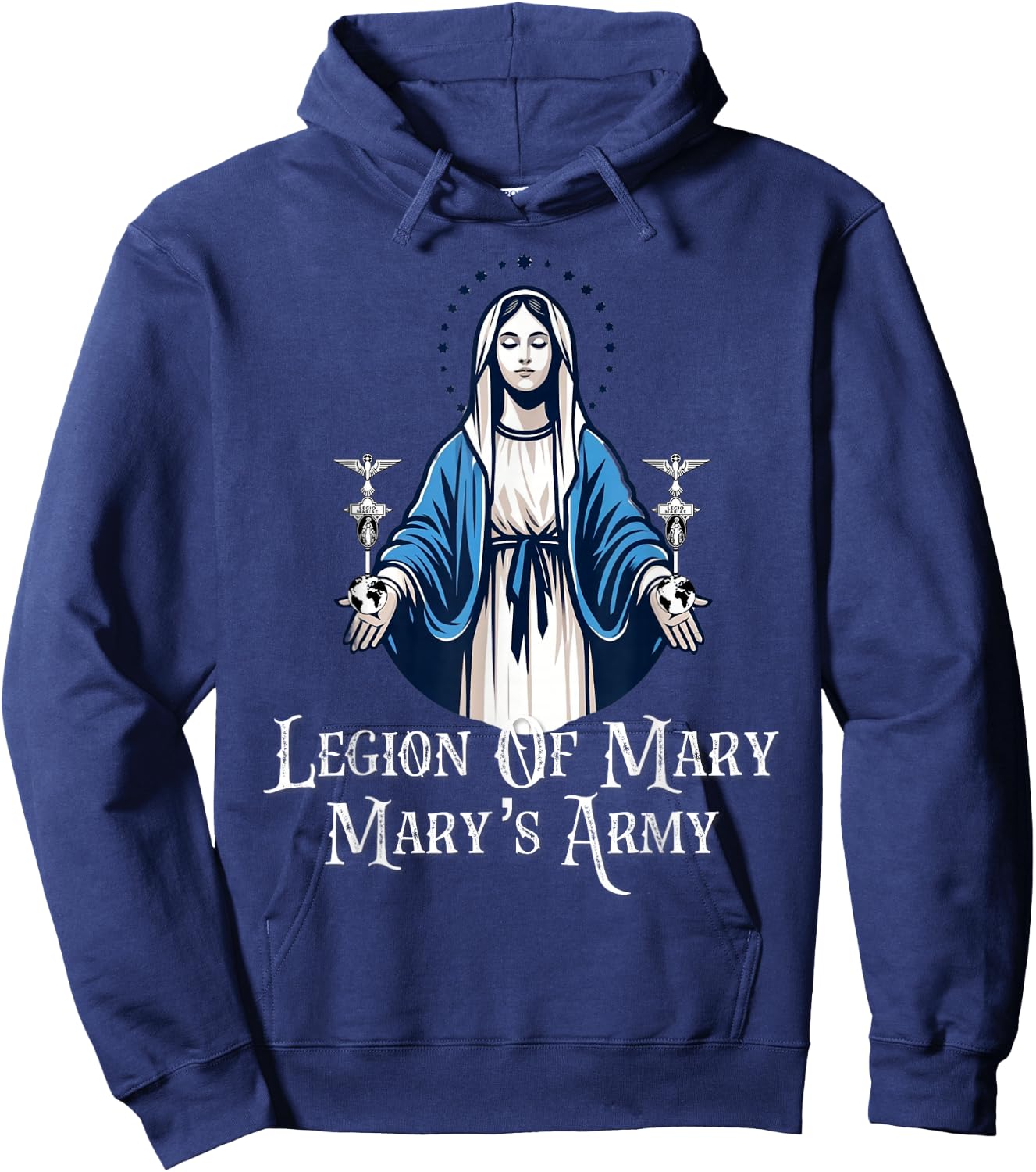 Legion Of Mary Our Lady Catholic Hoodie - Hoodie | Navy