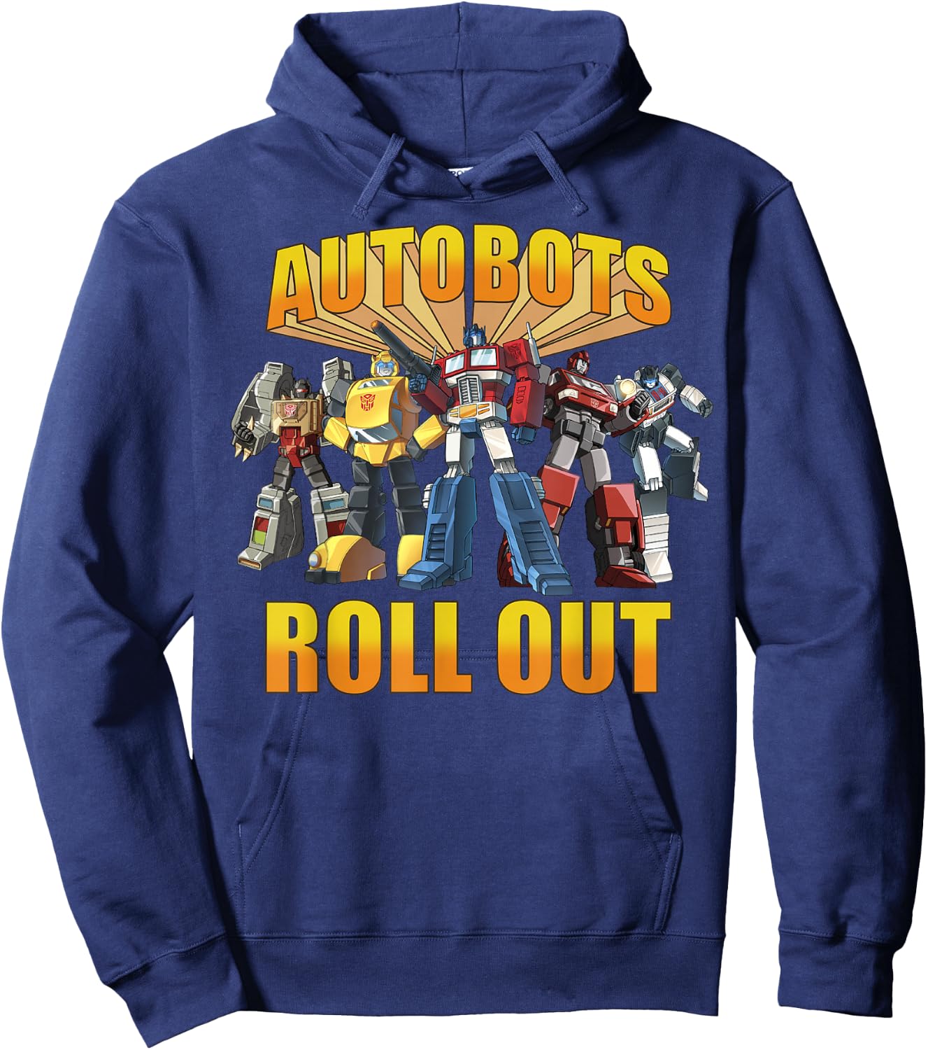 Transformers Retro Autobots Roll Out Group Shot Hoodie - Hoodie | Navy
