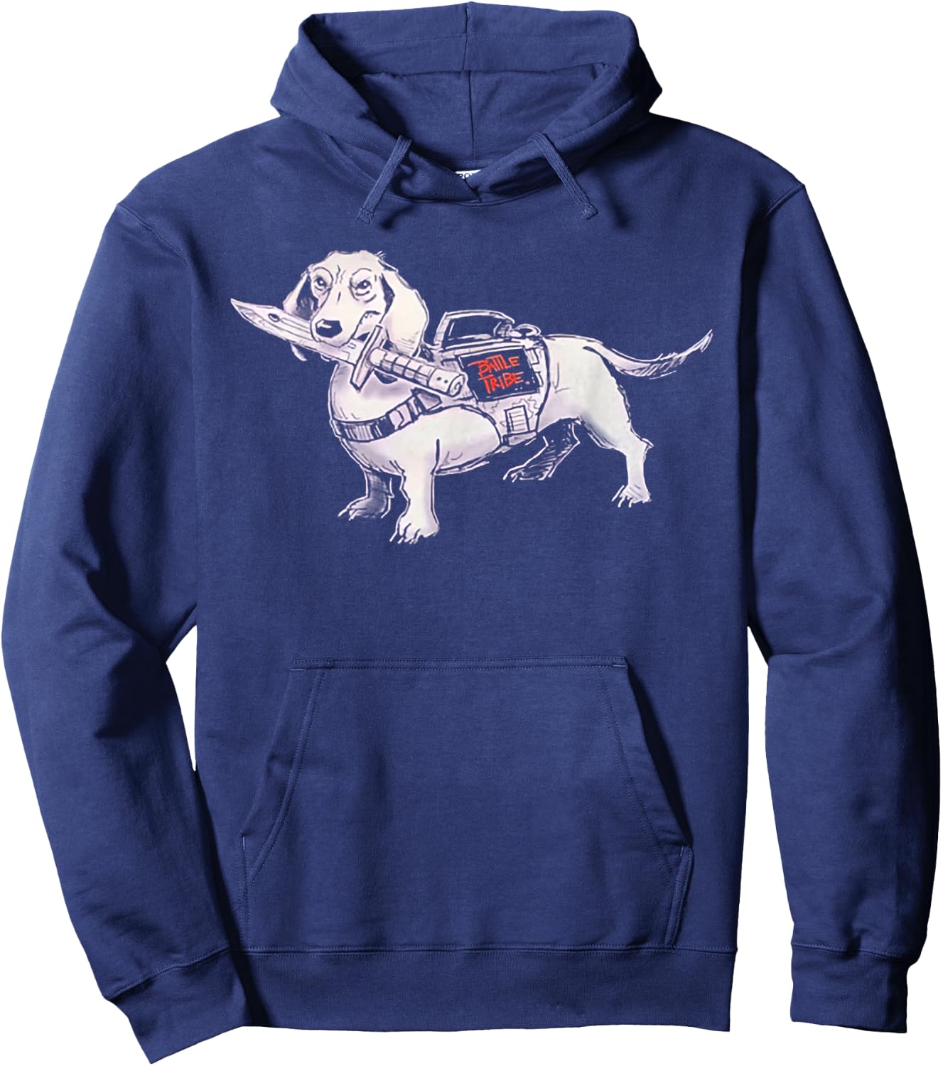 Battle Tribe “War Dog” Dachshund Hoodie - Hoodie | Navy