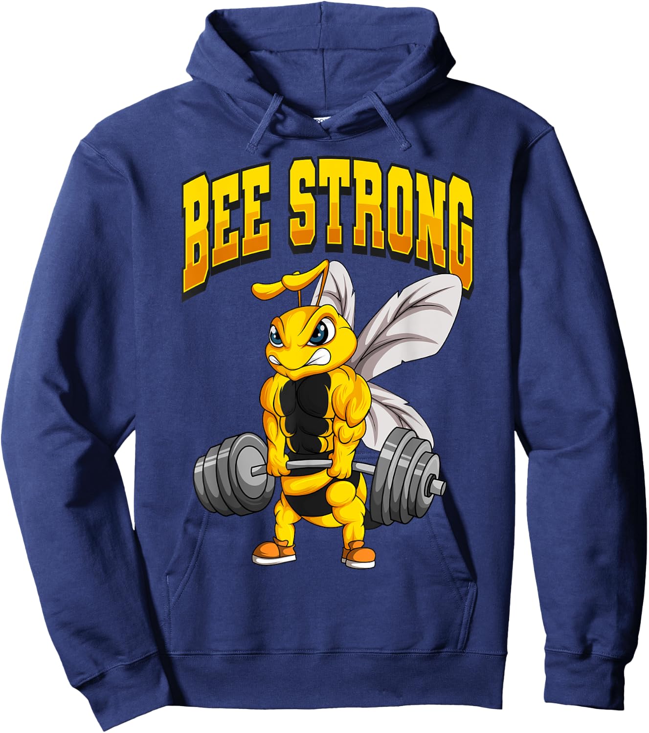 Bee Strong Gym Fitness Bodybuilding Hoodie - Hoodie | Navy