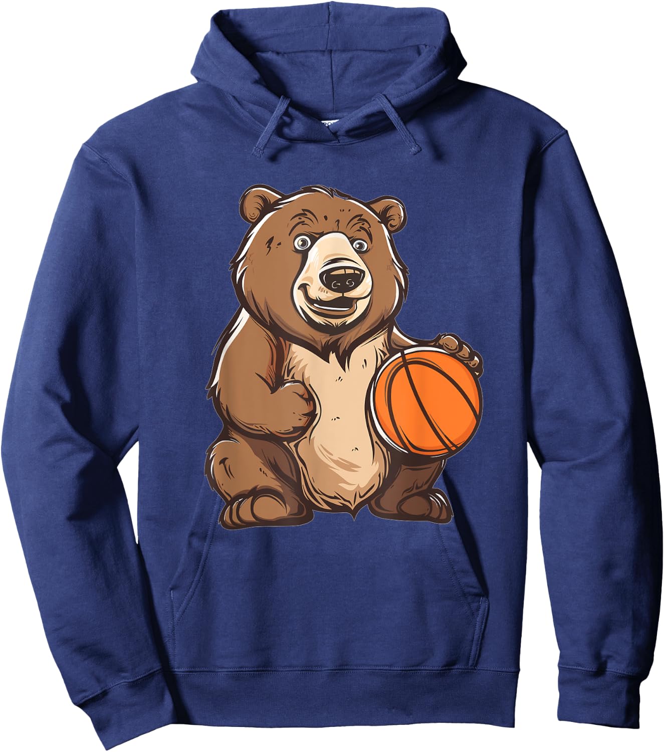 Cute Basketball Grizzly Bear Hoodie - Hoodie | Navy