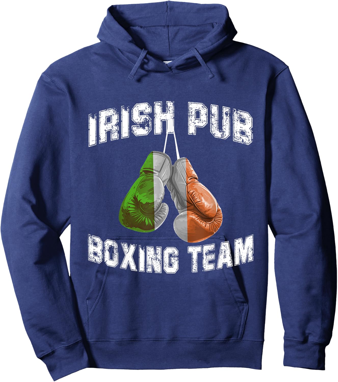 Irish Boxing Funny Ireland Flag - Irish Pub Hoodie - Hoodie | Navy