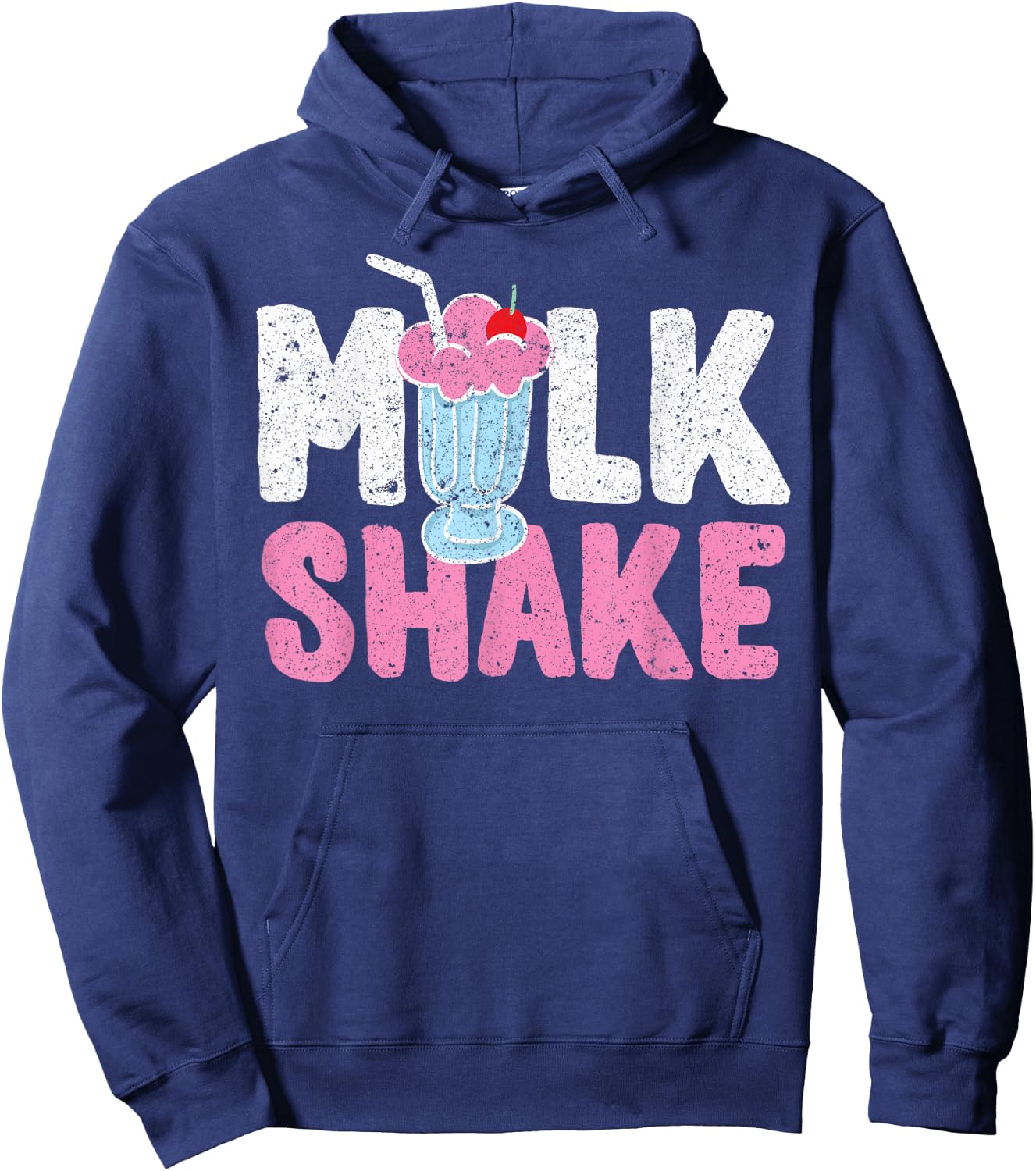 Retro Milk Shake Old School Hoodie - Hoodie | Navy