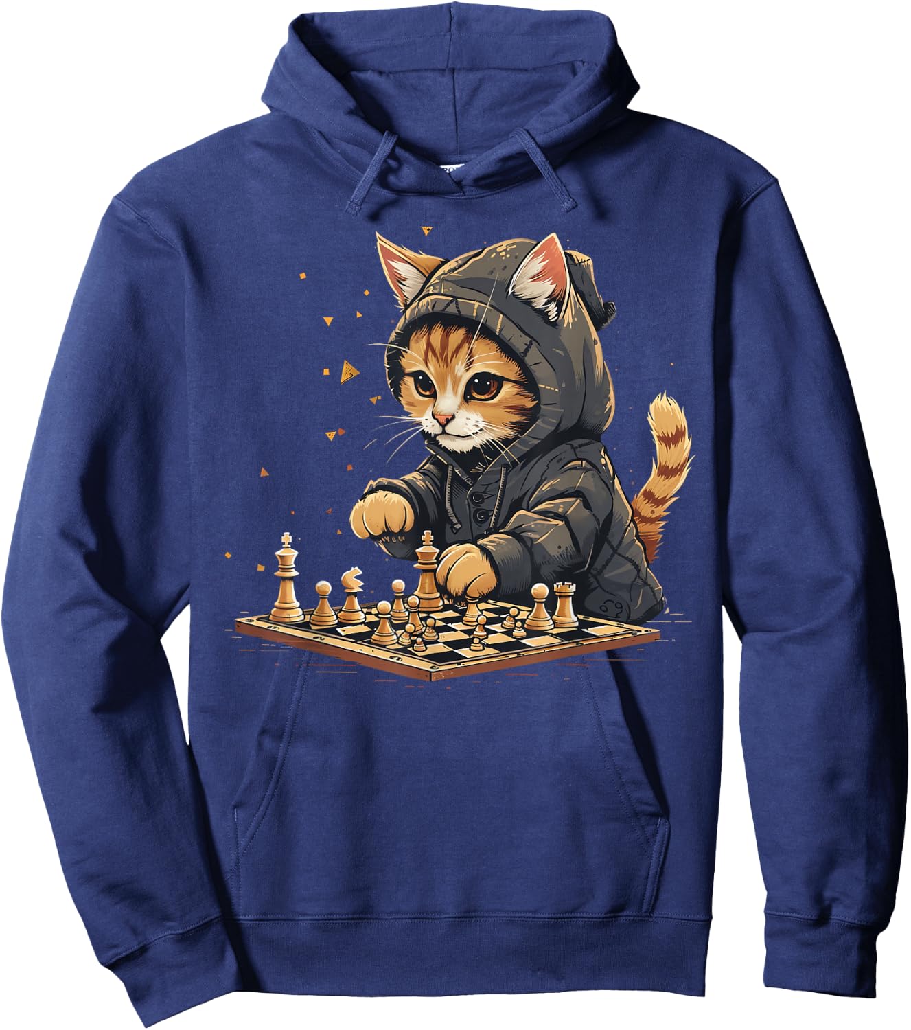 Chess , & Kids Cat Chess Player Hoodie - Hoodie | Navy