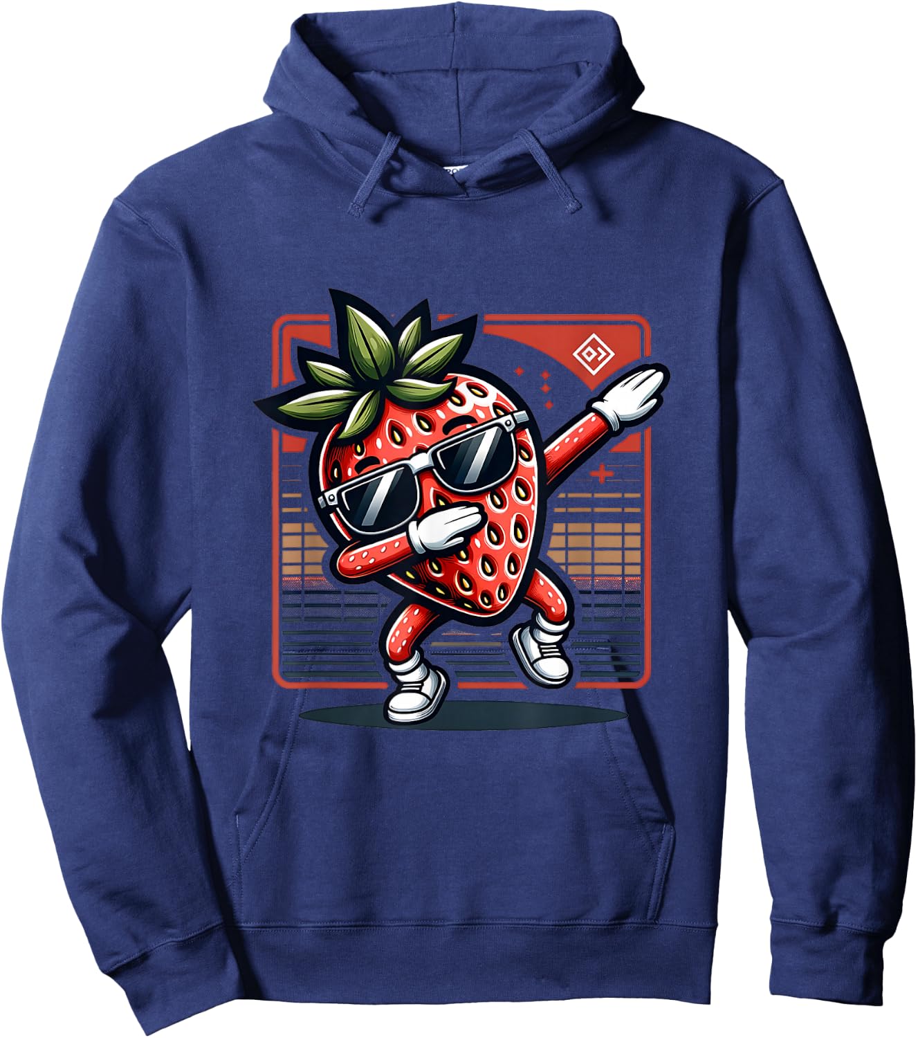 Funny Dab Strawberry Dancing Dabbing Fruit Meme Hoodie - Hoodie | Navy