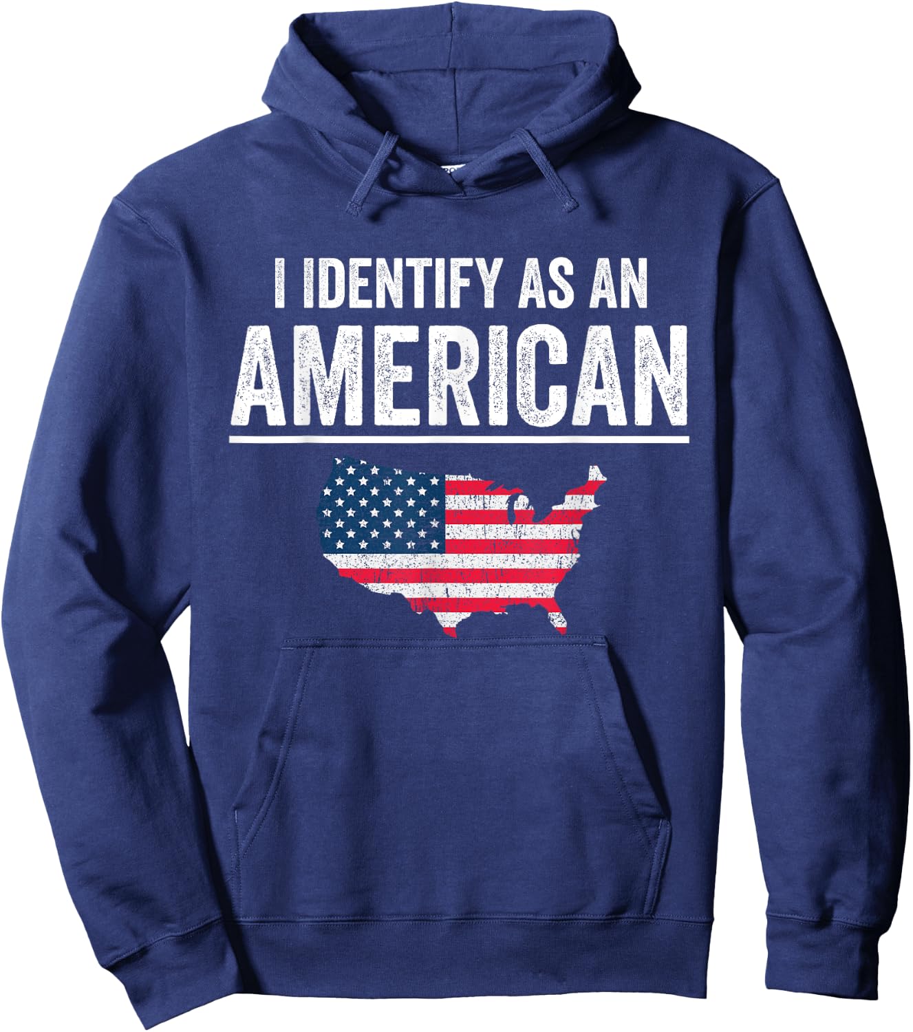 i Identify As An American Flag Men Hoodie - Hoodie | Navy