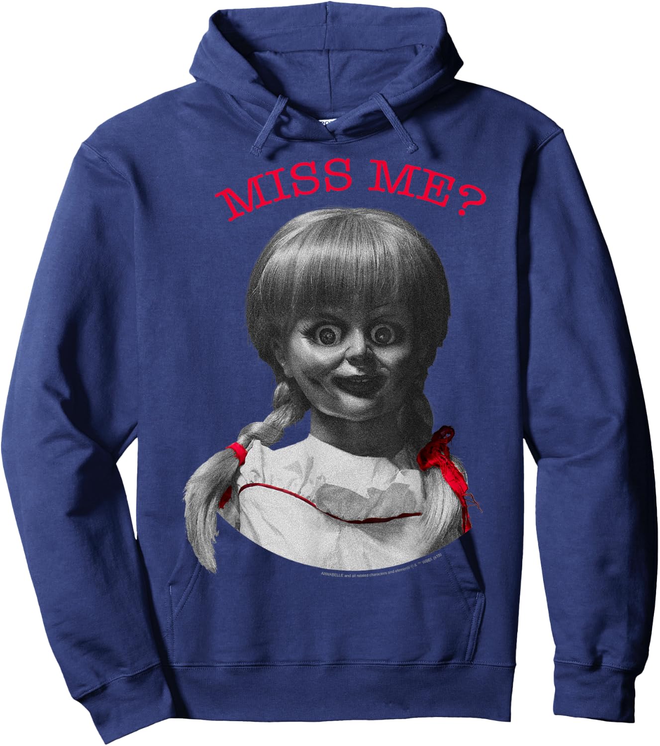 Annabelle Miss Me Portrait Hoodie - Hoodie | Navy