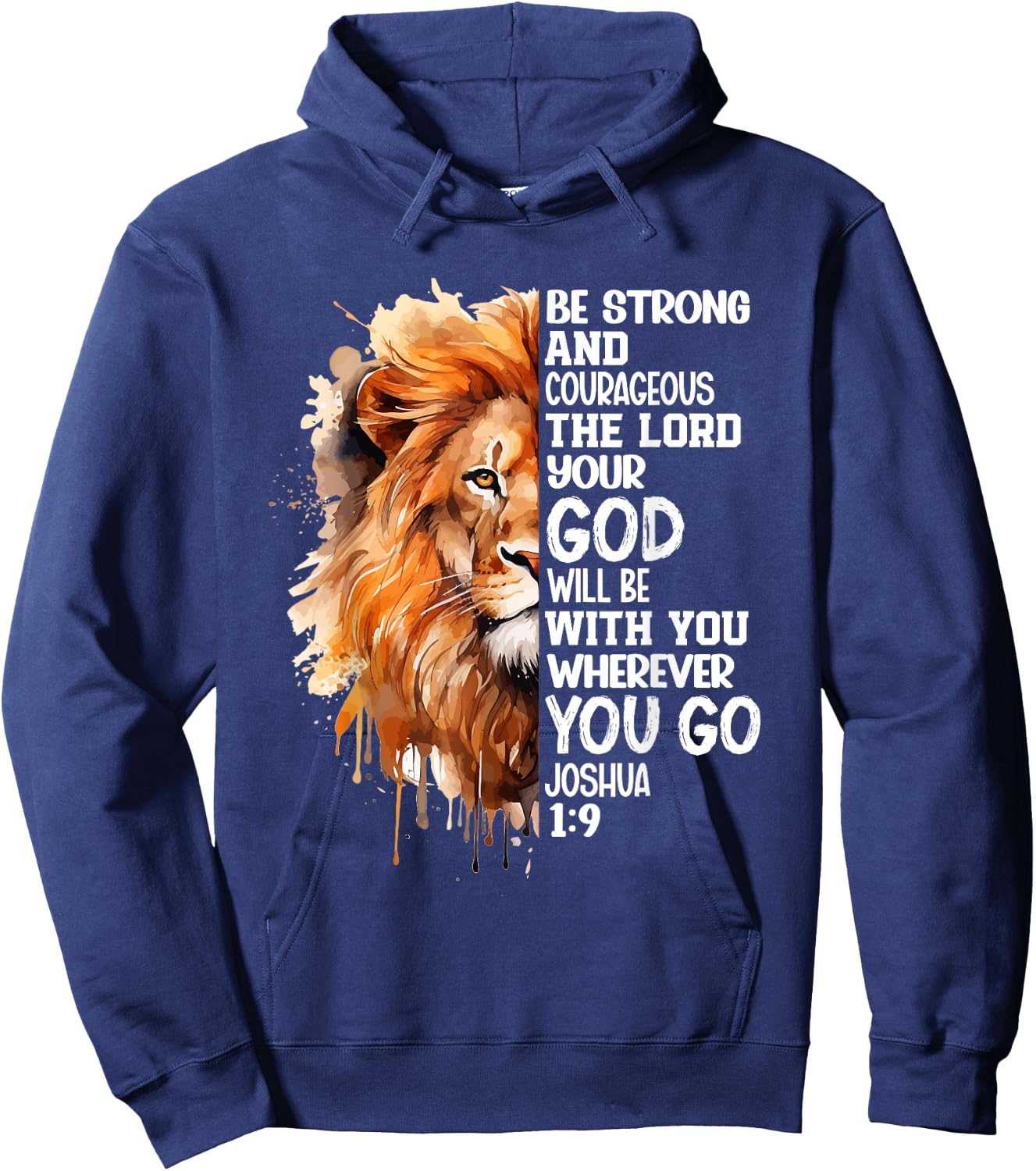 Christian Bible Verse Lion Of Judah Jesus God Hoodie - Hoodie | Navy