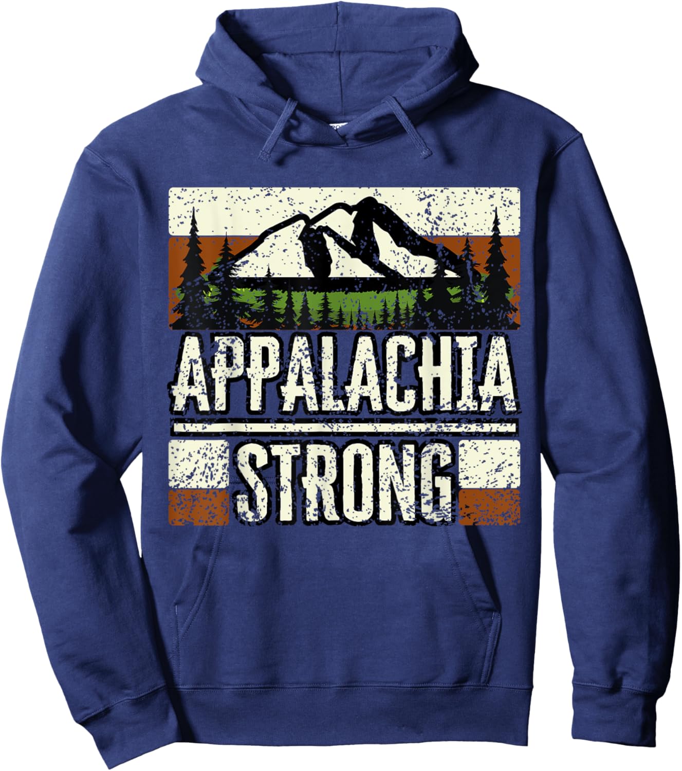 Appalachia Strong NC Mountains Outdoors Hiking Hoodie - Hoodie | Navy