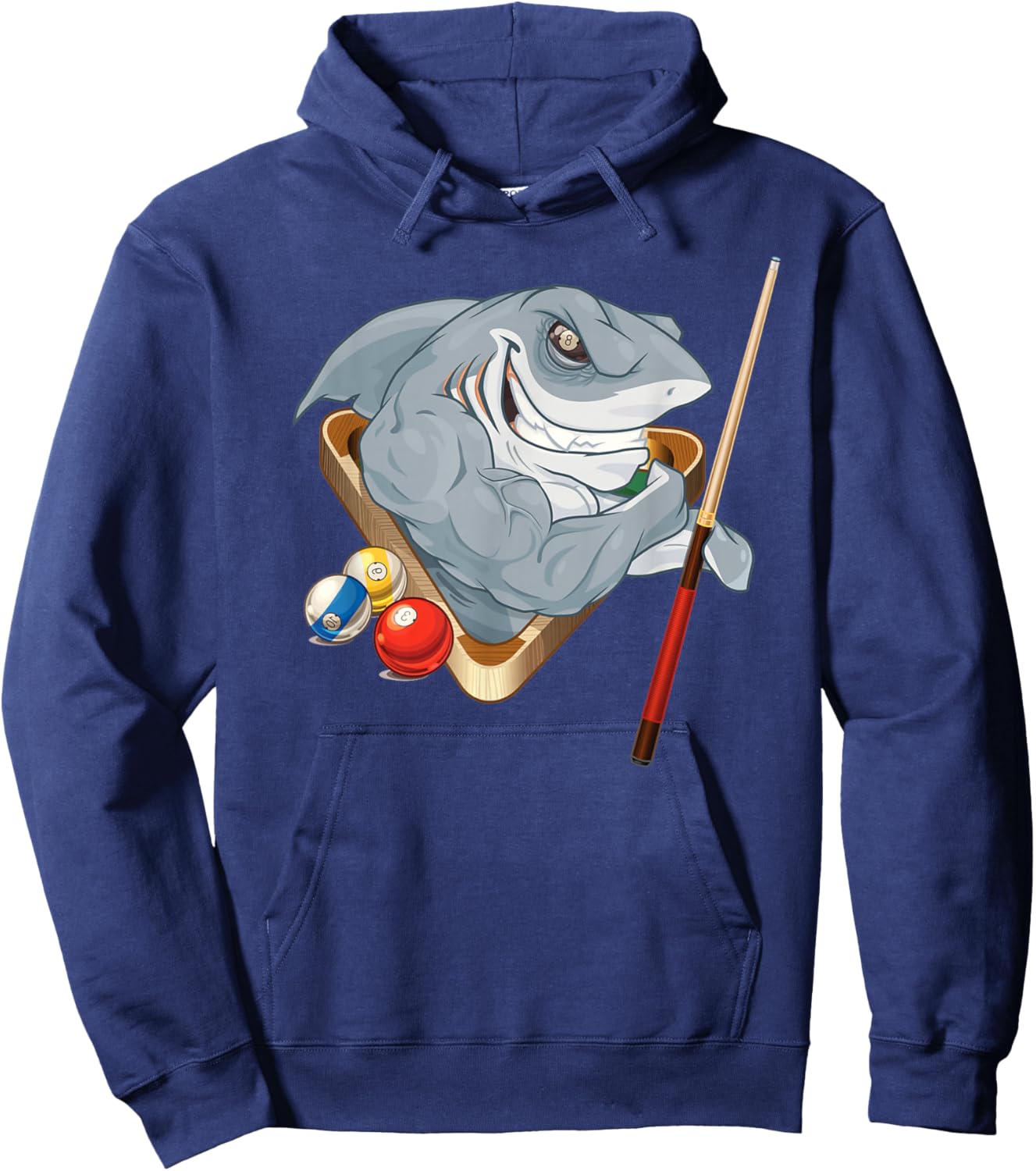 Fearless Muscle Shark 8 Ball Snooker Winner Hoodie - Hoodie | Navy