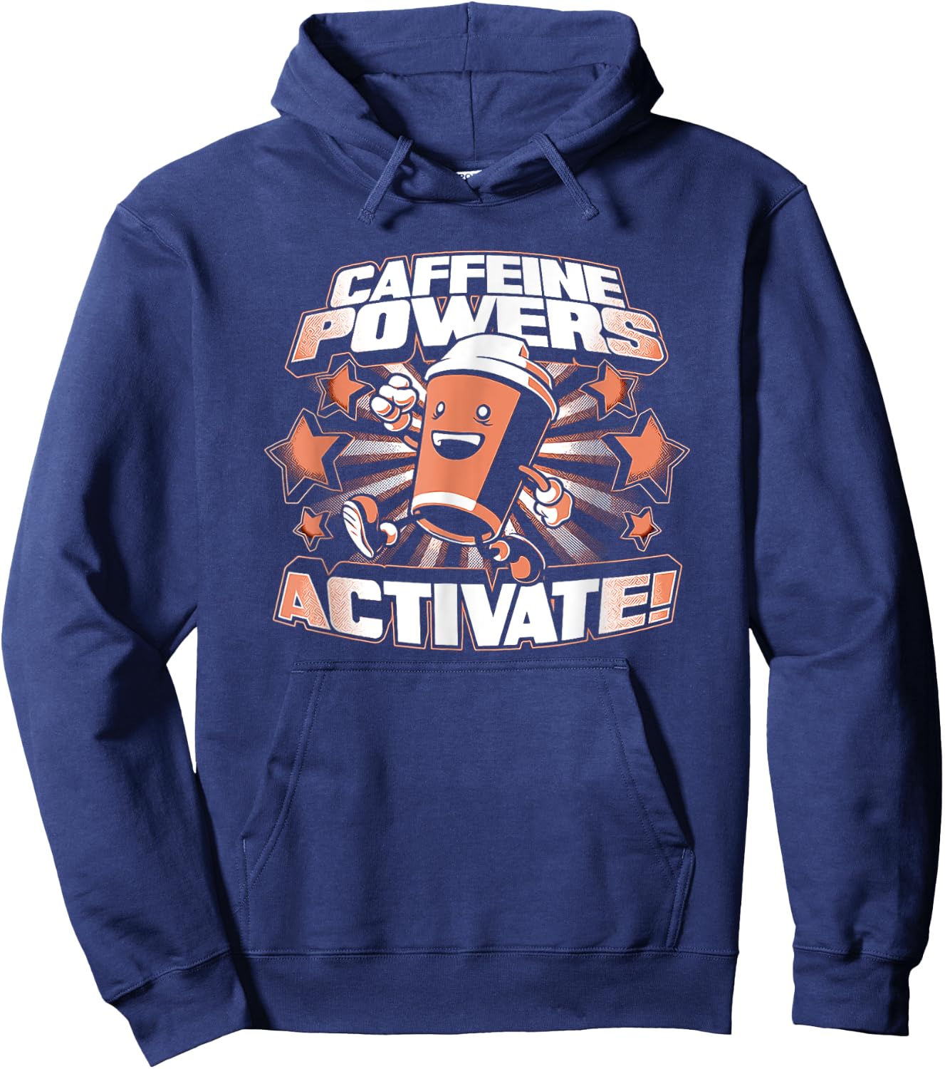 Caffeine Powers Activate Coffee Hoodie - Hoodie | Navy