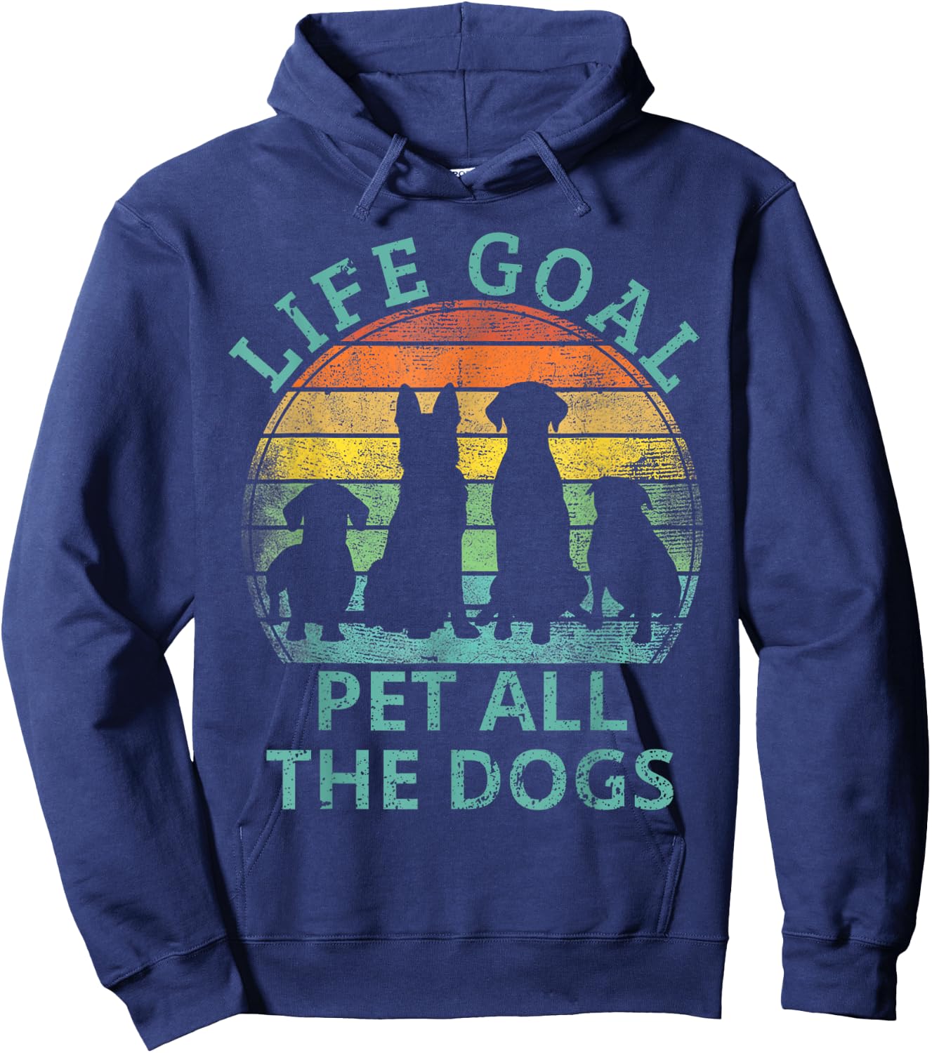 Life Goal Pet All The Dogs Shirt Kids Dog Lover Hoodie - Hoodie | Navy