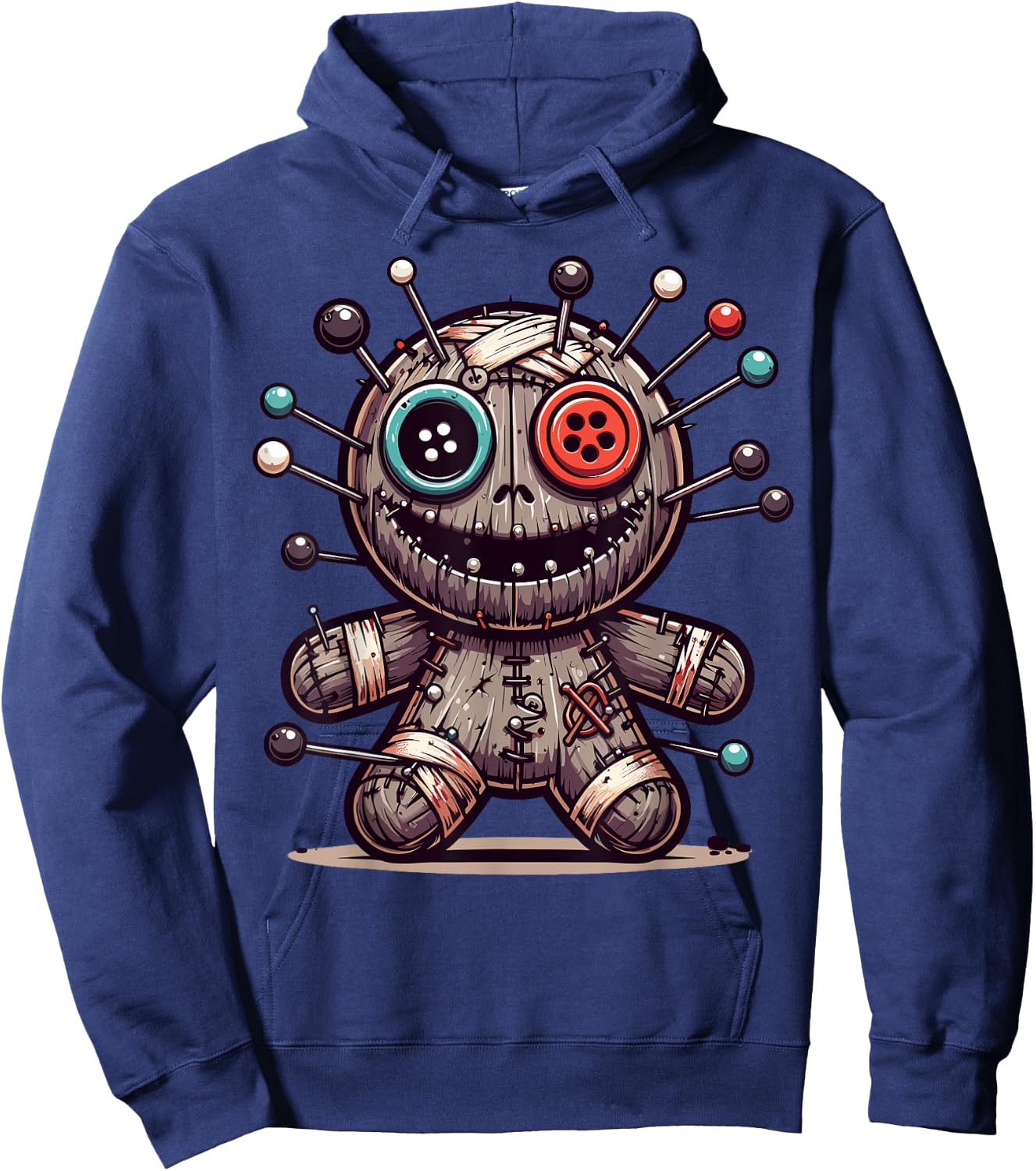 Voodoo Doll Halloween Creepy Hoodie - Hoodie | Navy