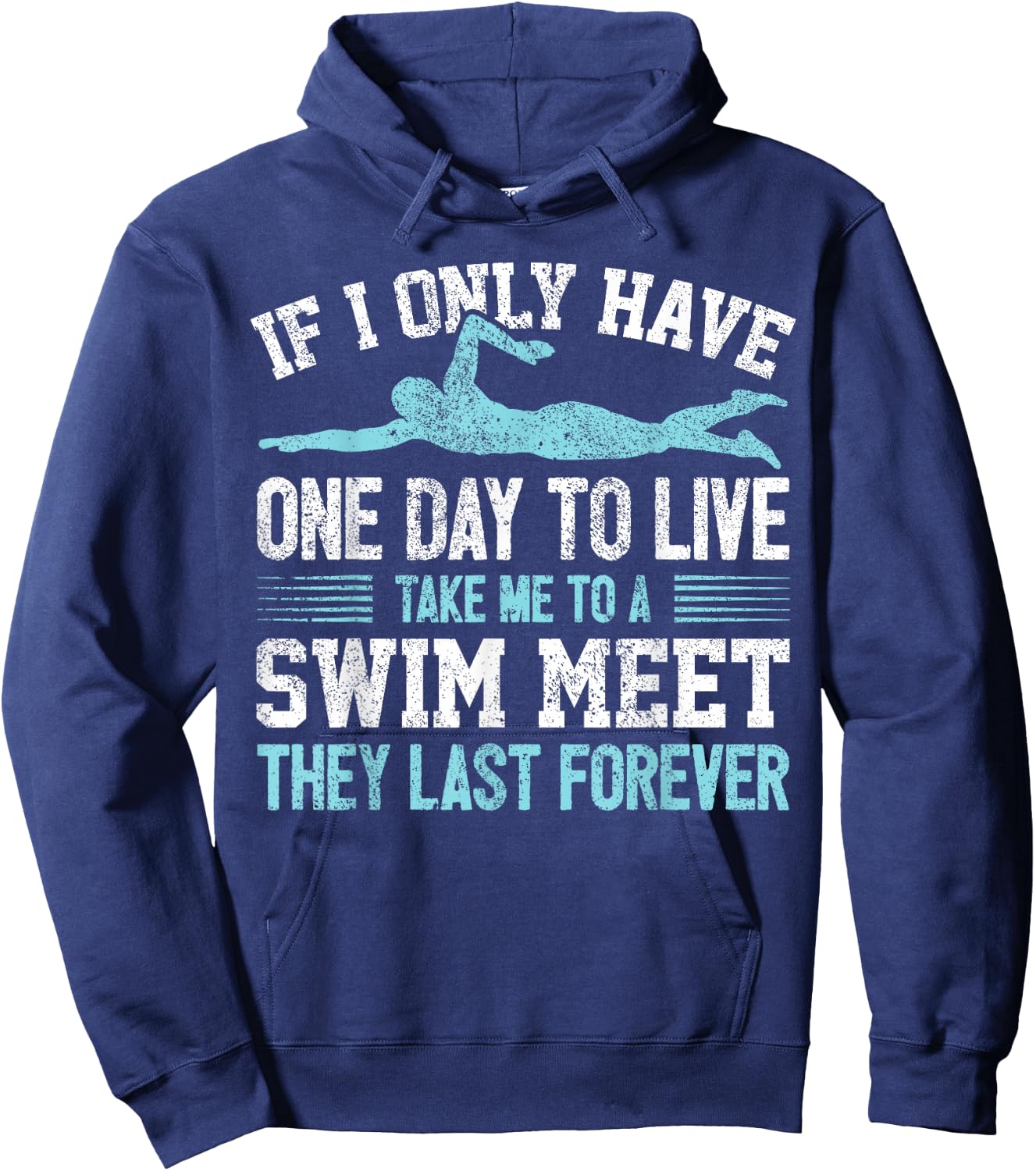 Funny Swimming Saying Swim Meet Swimmer Hoodie - Hoodie | Navy