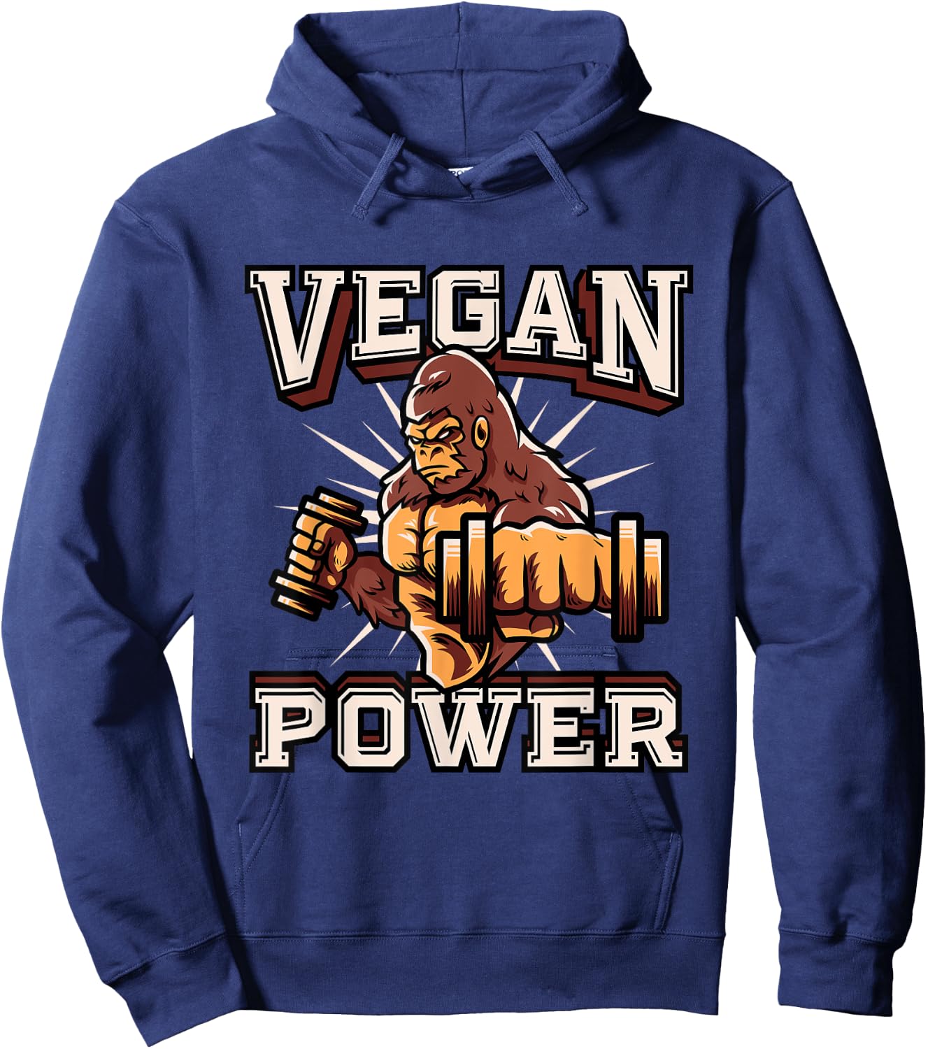 Vegan Power - Vegan & Vegetarian Workout Hoodie - Hoodie | Navy