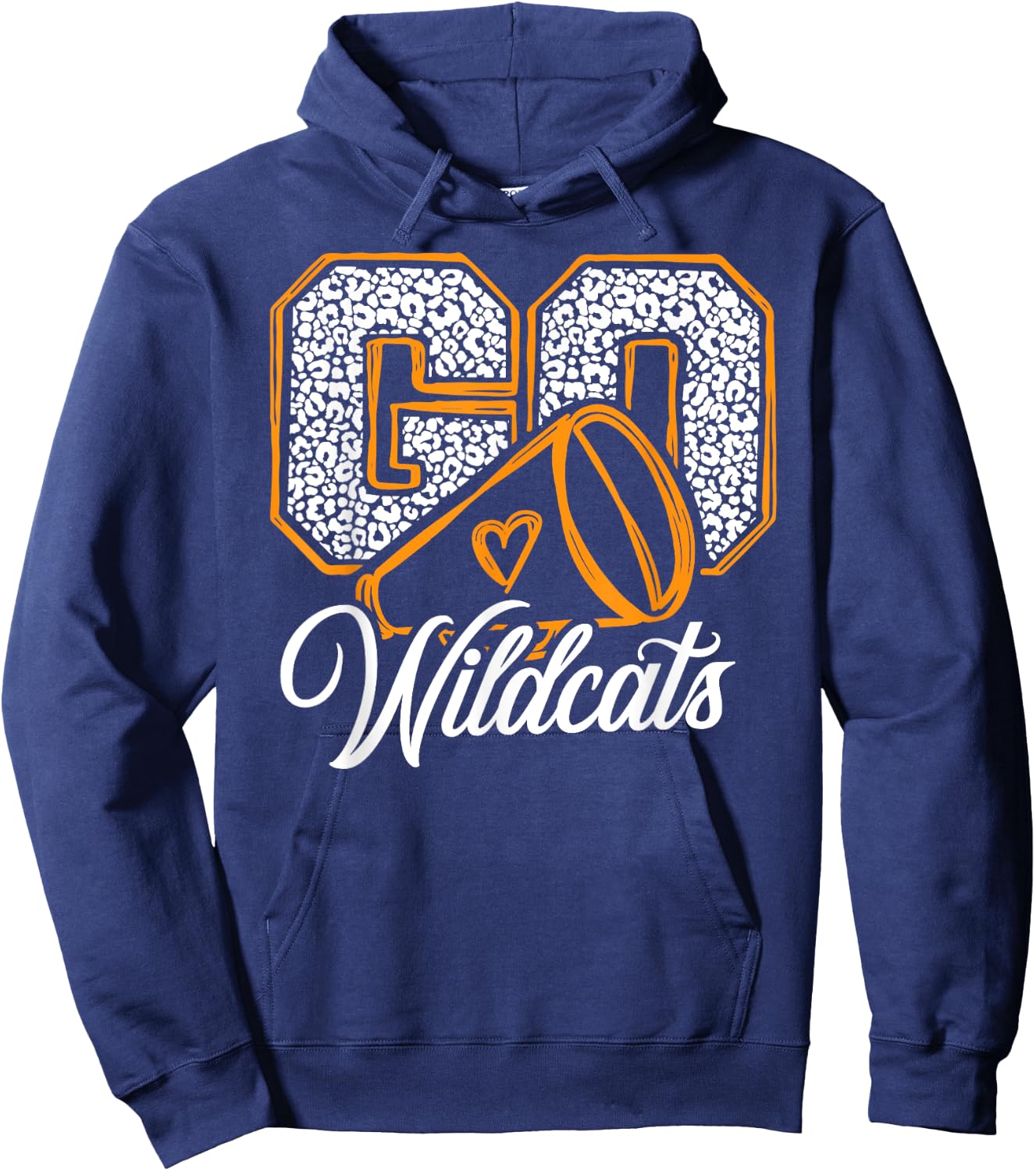 Go Cheer Wildcats Sports Name Women Kids Hoodie - Hoodie | Navy