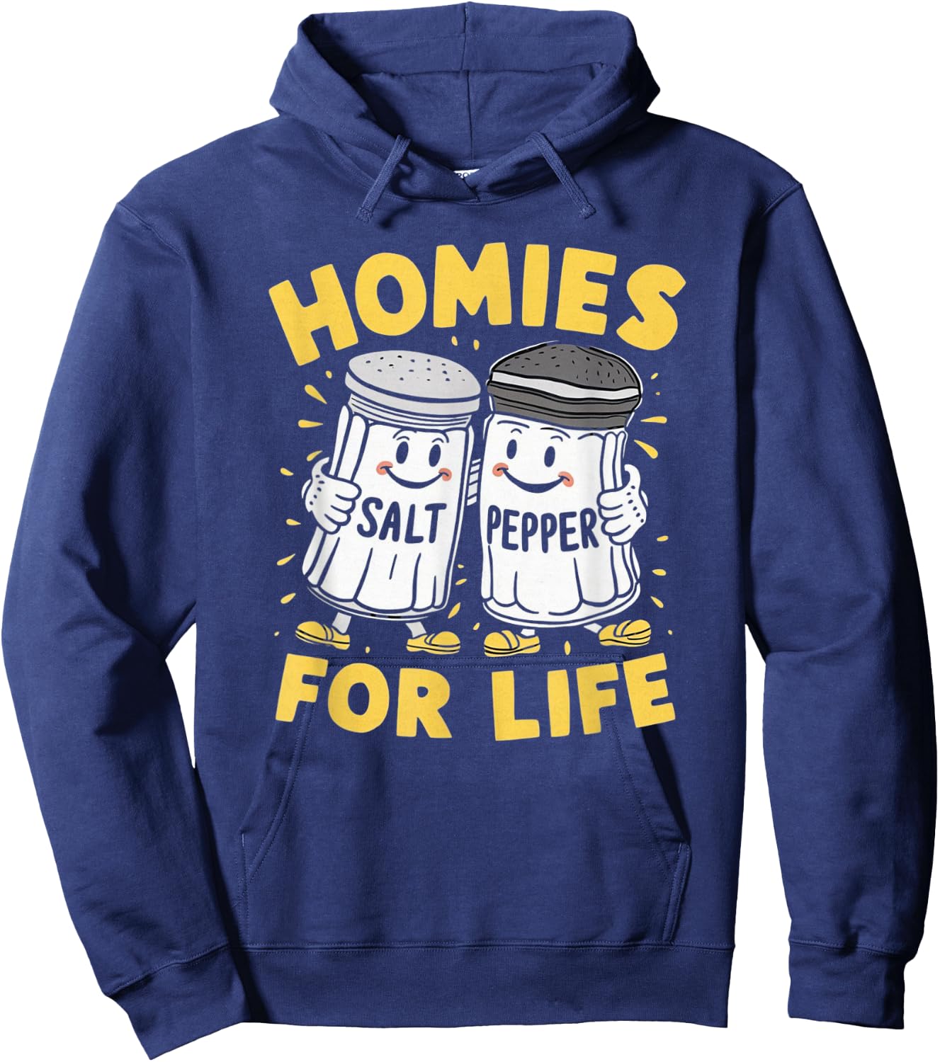 Homies For Life Salt And Pepper Hoodie - Hoodie | Navy