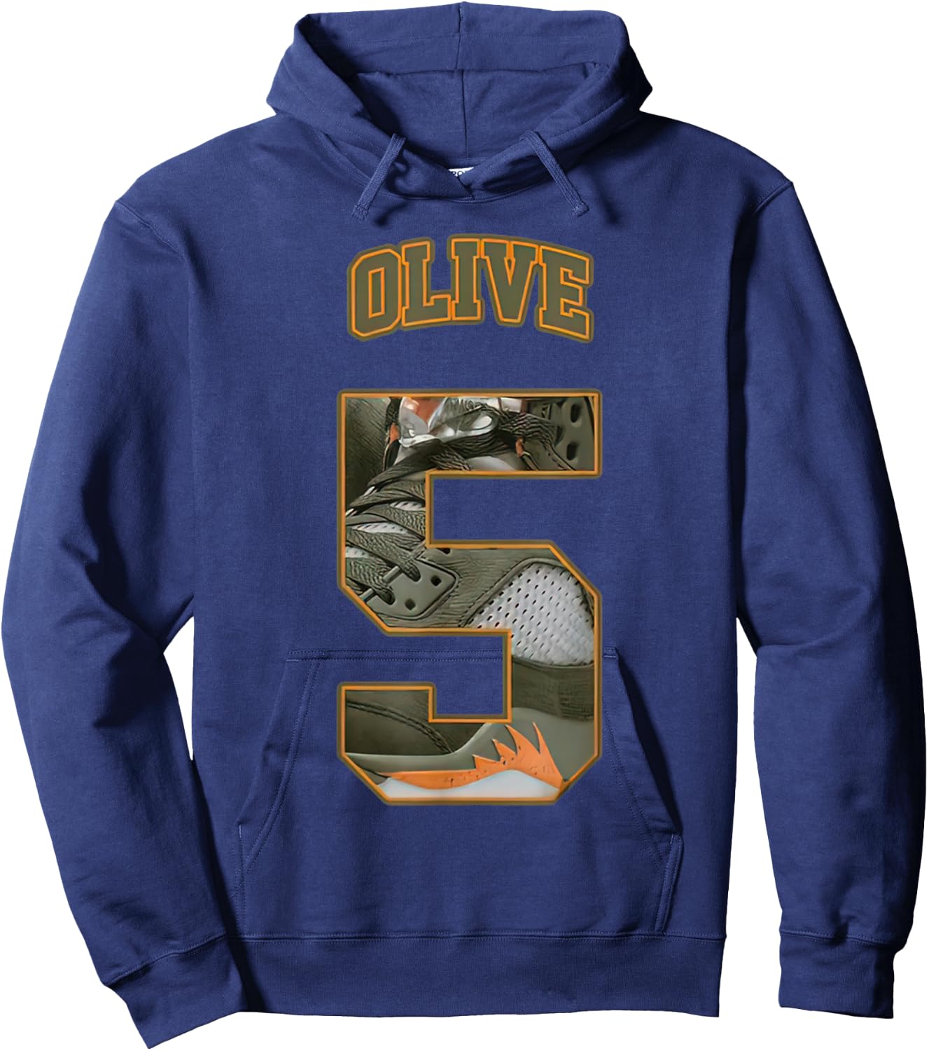 Number 5 Olive 5s Loser Lover Matching Retro Hoodie - Hoodie | Navy