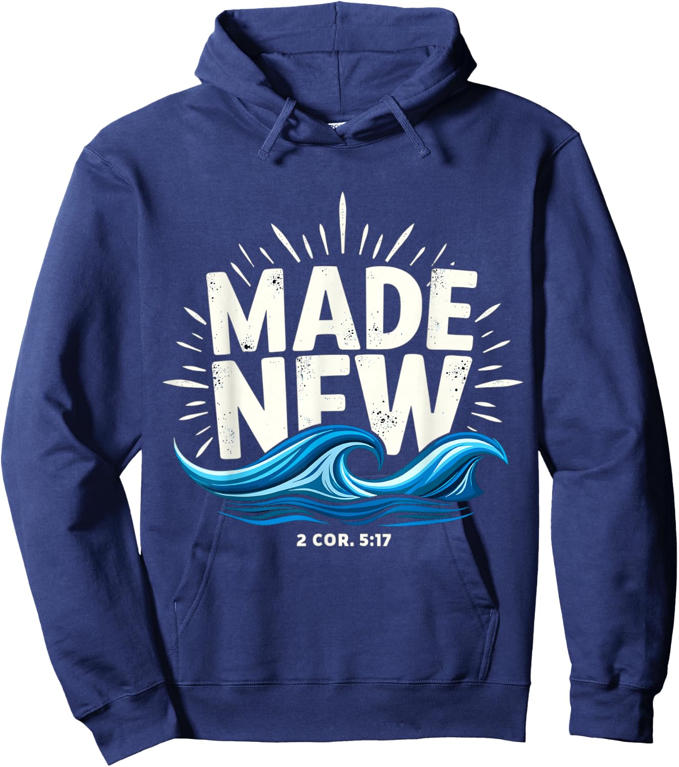 Made New Baptized Baptism Hoodie - Hoodie | Navy