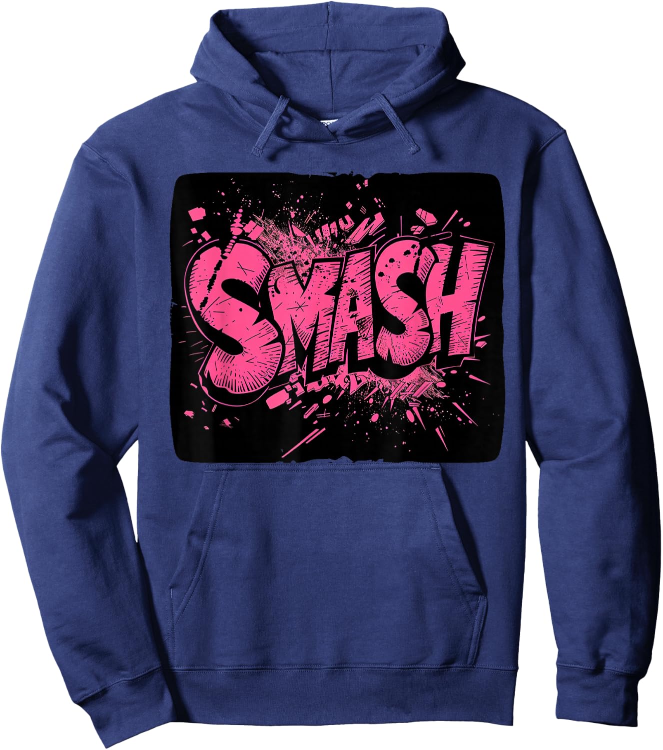 Cool Smash Graphic for a Trendsetting Style Hoodie - Hoodie | Navy