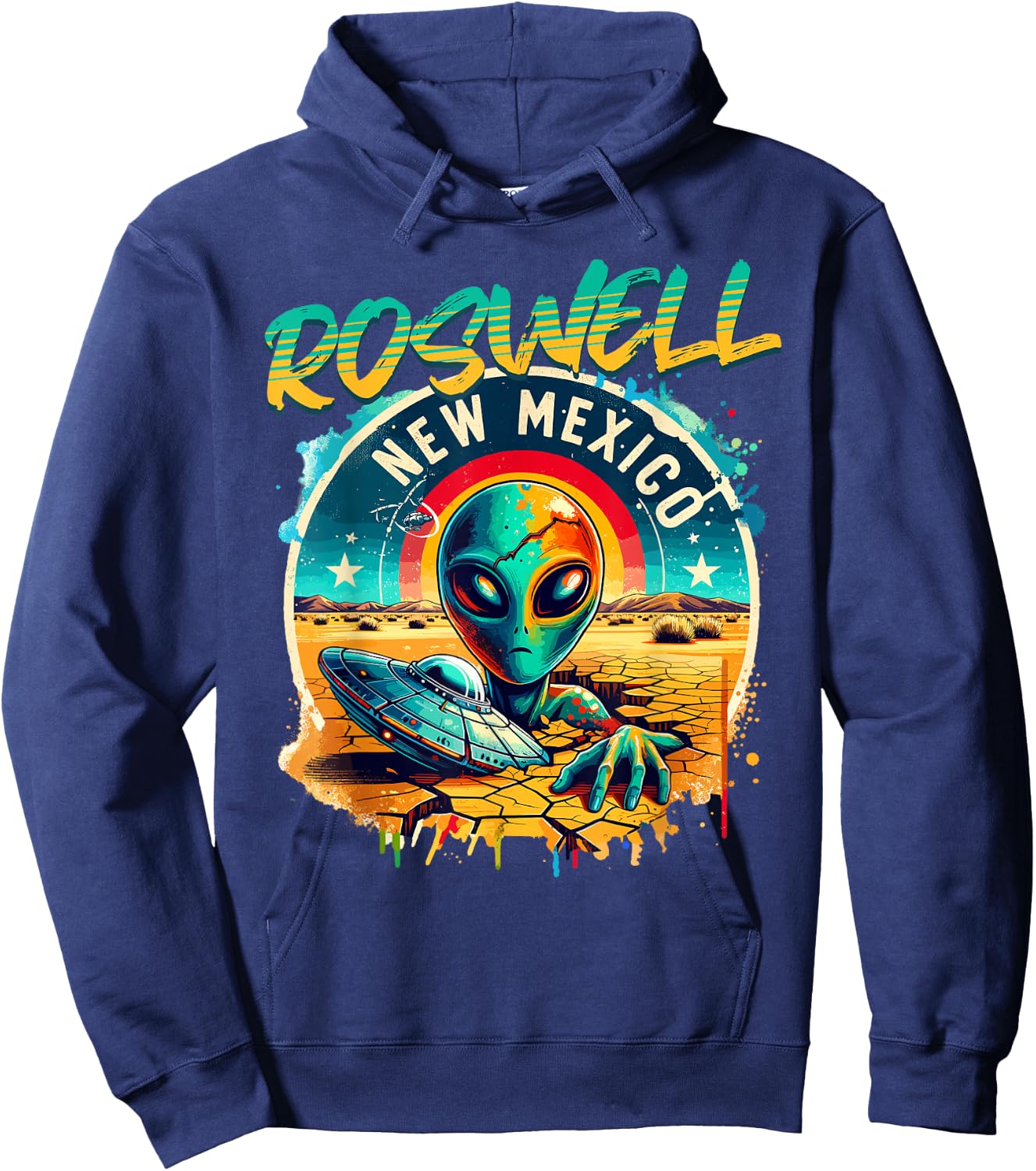 Roswell New Mexico Alien UFO Hoodie - Hoodie | Navy